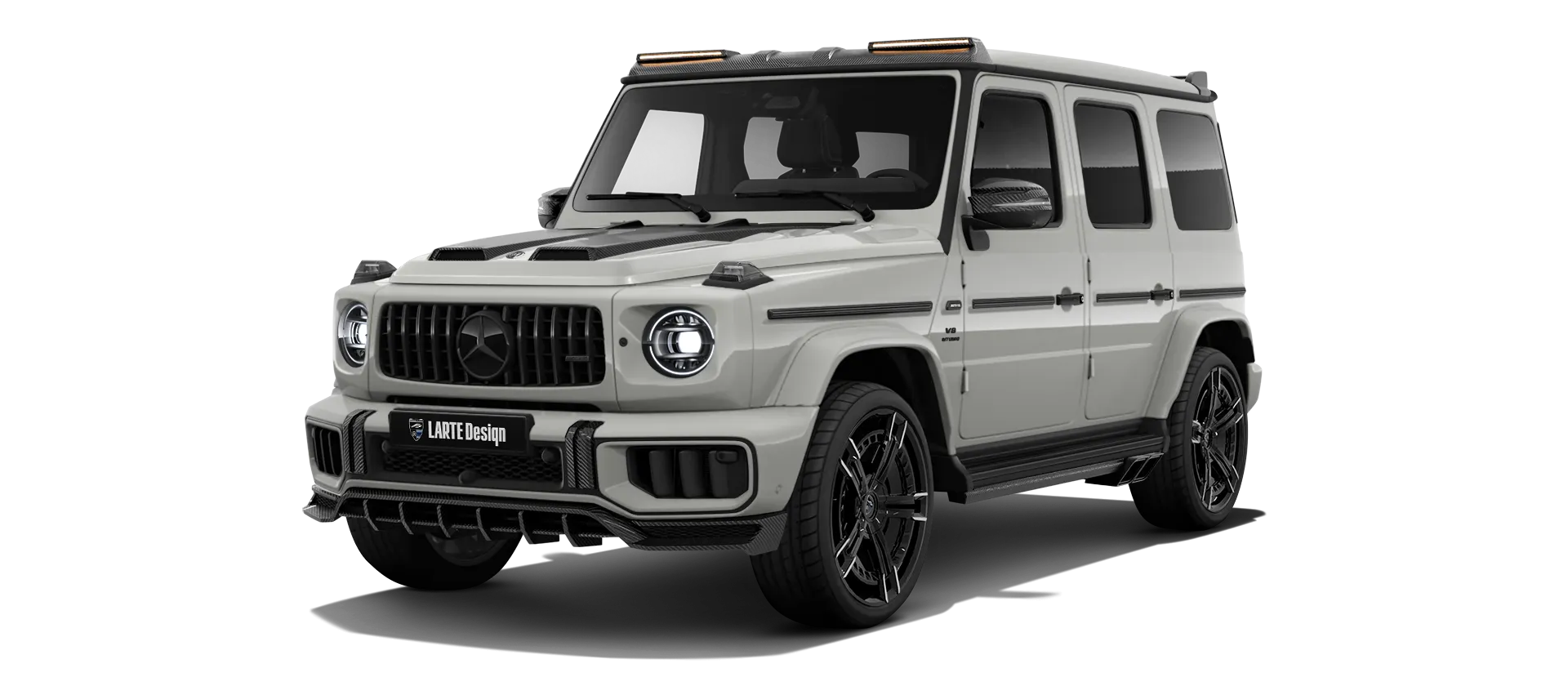 MERCEDES G 63 W463 FACELIFT 2024 - 2026 в цвете Classic Grey с кастомным обвесом