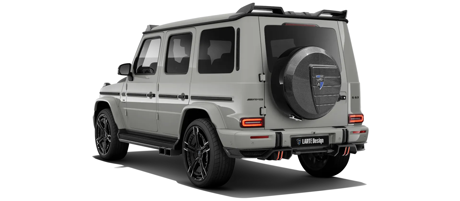 MERCEDES G 63 W463 FACELIFT 2024 - 2026 в цвете Classic Grey с карбоновым тюнингом