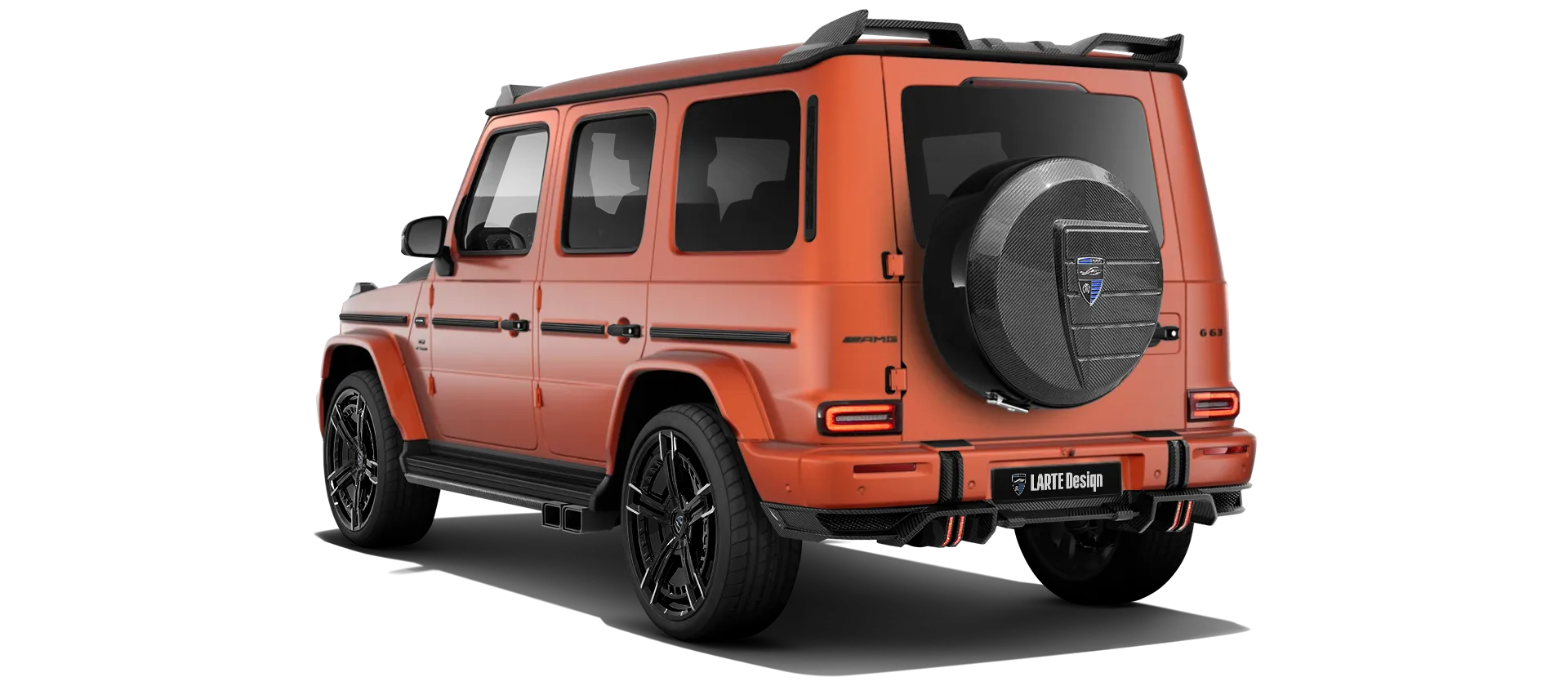 MERCEDES G 63 W463 FACELIFT 2024 - 2026 в цвете Copper Orange Magno с карбоновым тюнингом
