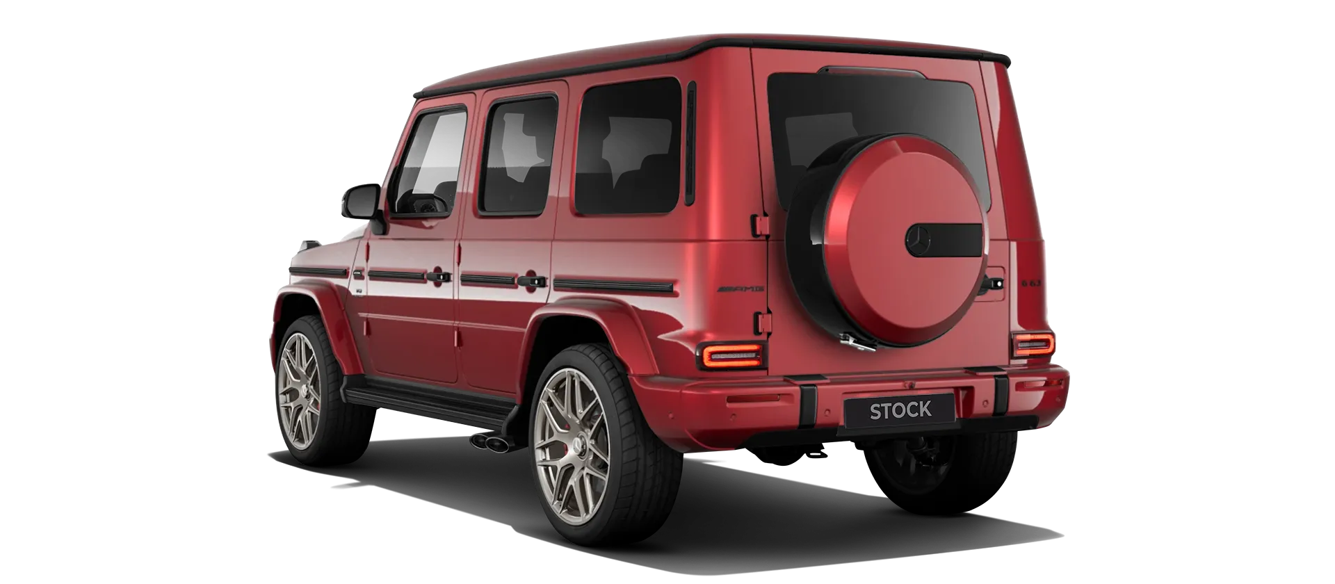 MERCEDES G 63 W463 FACELIFT 2024 - 2026 стоковый, цвет Hyacinthe Red