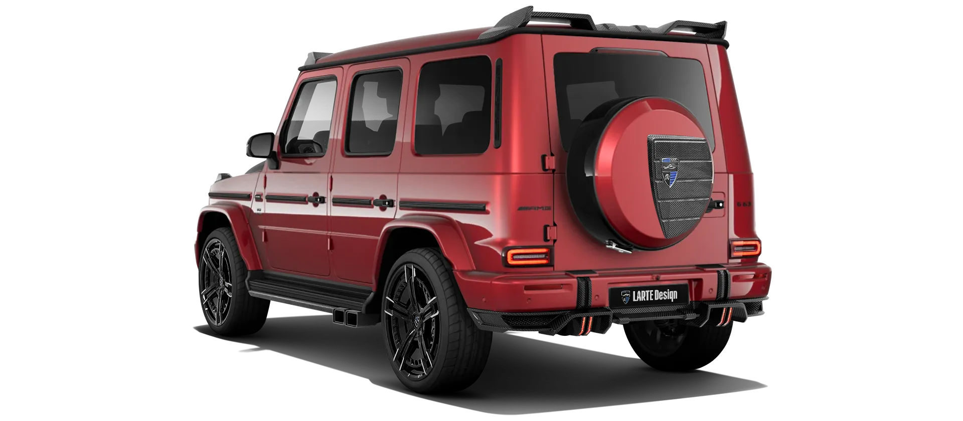 MERCEDES G 63 W463 FACELIFT 2024 - 2026 в цвете Hyacinthe Red с кастомным тюнингом