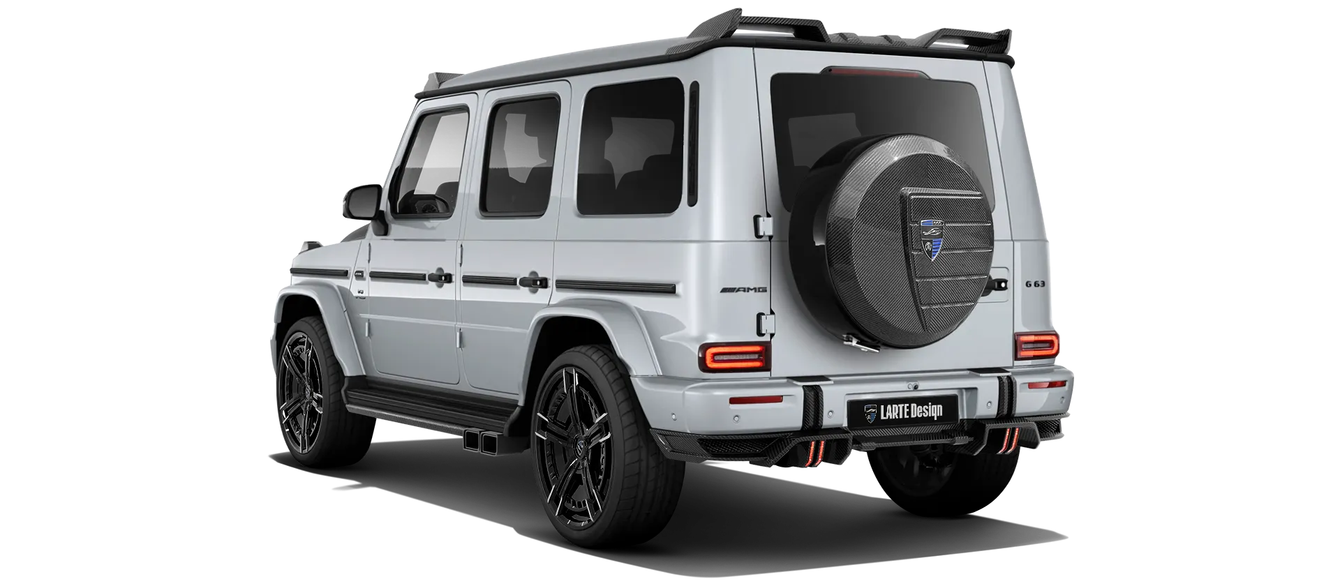 MERCEDES G 63 W463 FACELIFT 2024 - 2026 в цвете Iridium Silver с карбоновым тюнингом