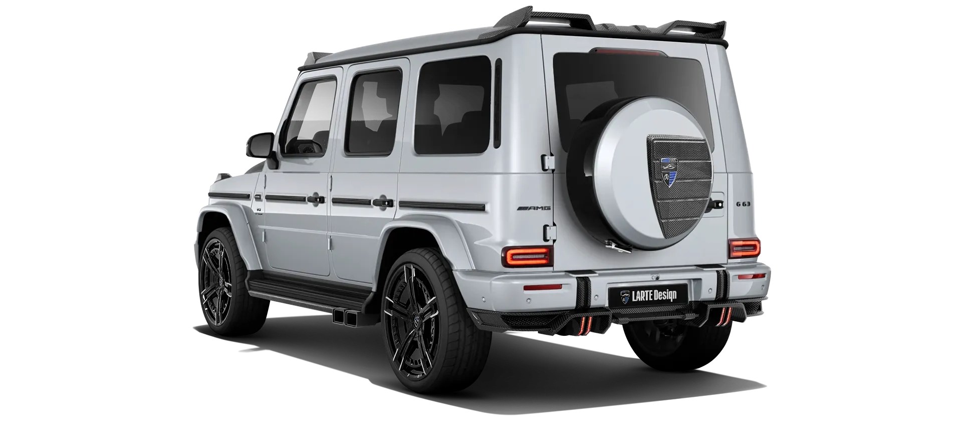 MERCEDES G 63 W463 FACELIFT 2024 - 2026 в цвете Iridium Silver с кастомным тюнингом