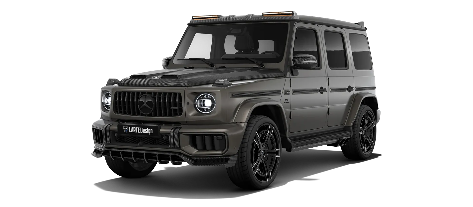MERCEDES G 63 W463 FACELIFT 2024 - 2026 в цвете Monza Grey с карбоновым обвесом