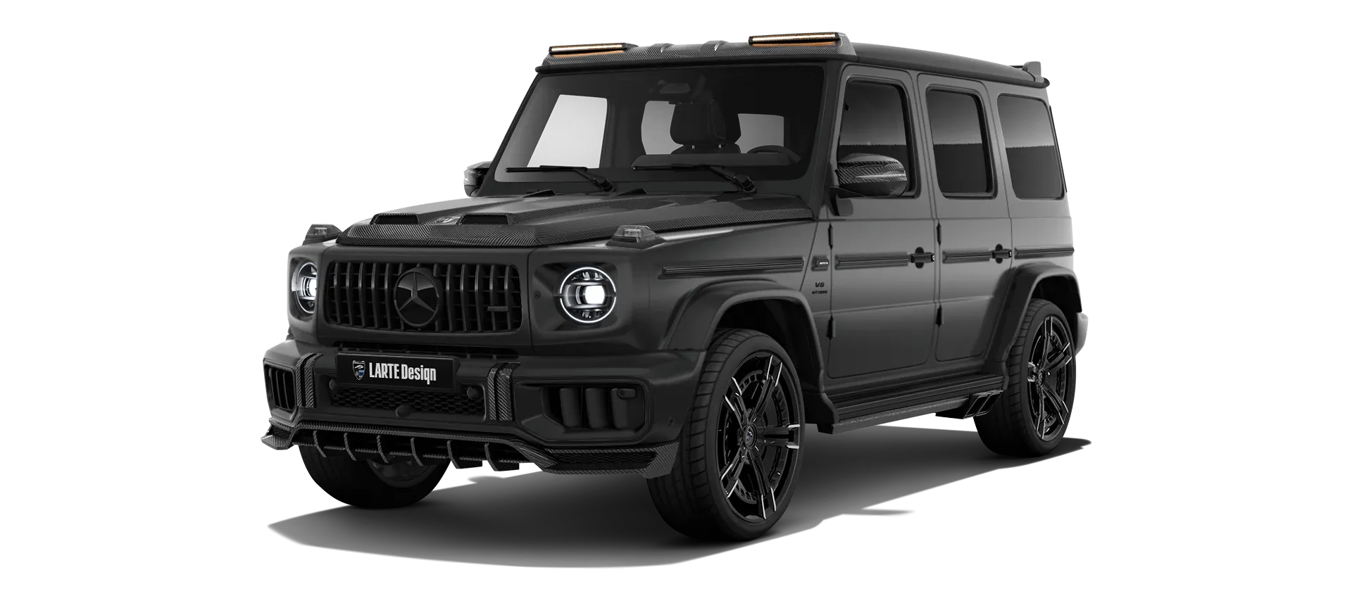 MERCEDES G 63 W463 FACELIFT 2024 - 2026 в цвете Night Black Magno с карбоновым обвесом