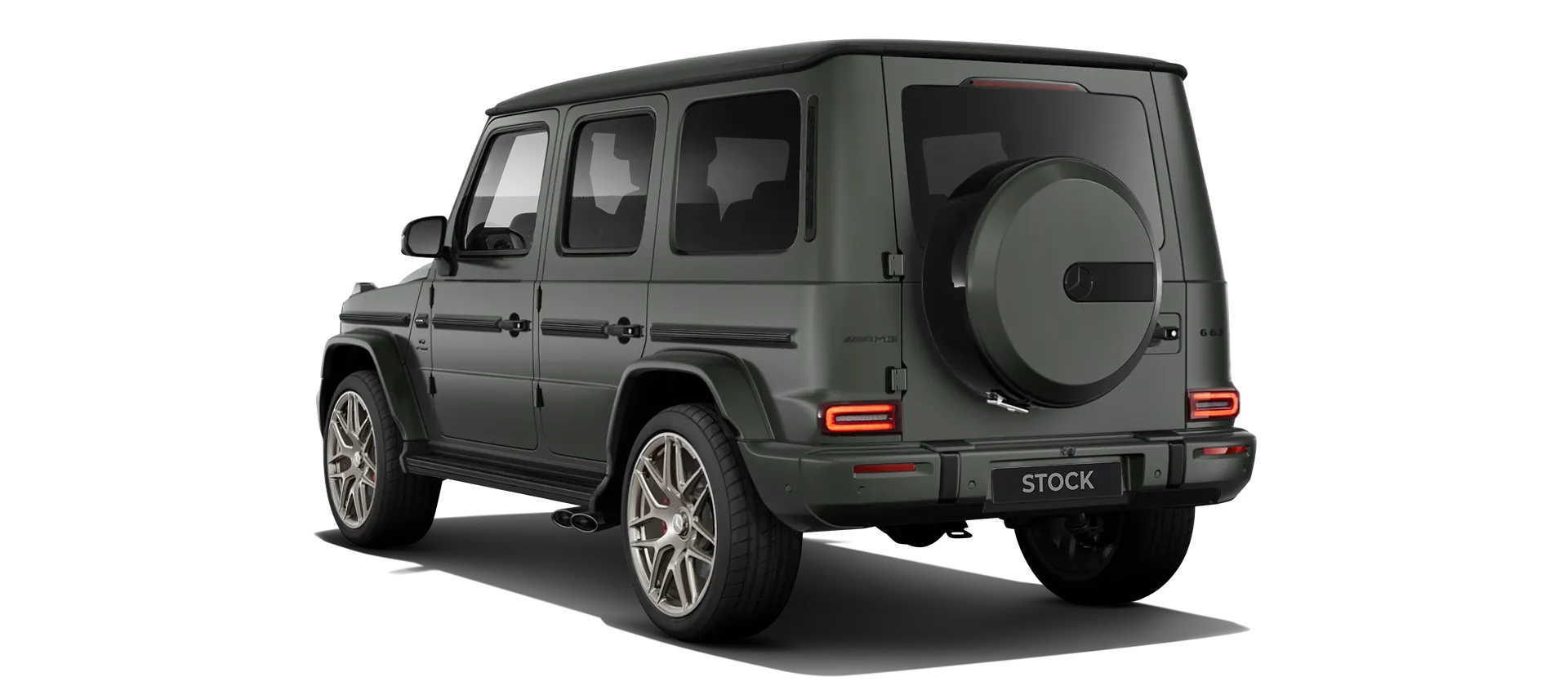 MERCEDES G 63 W463 FACELIFT 2024 - 2026 стоковый, цвет Olive Magno