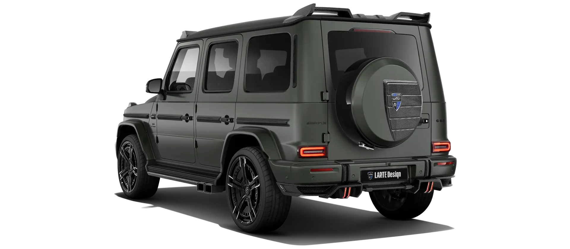 MERCEDES G 63 W463 FACELIFT 2024 - 2026 в цвете Olive Magno с кастомным тюнингом