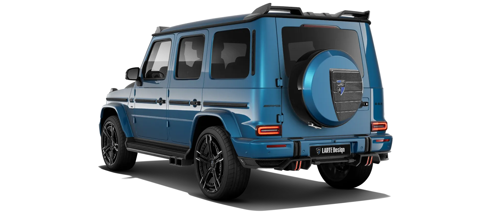 MERCEDES G 63 W463 FACELIFT 2024 - 2026 в цвете South Sea Blue с кастомным тюнингом