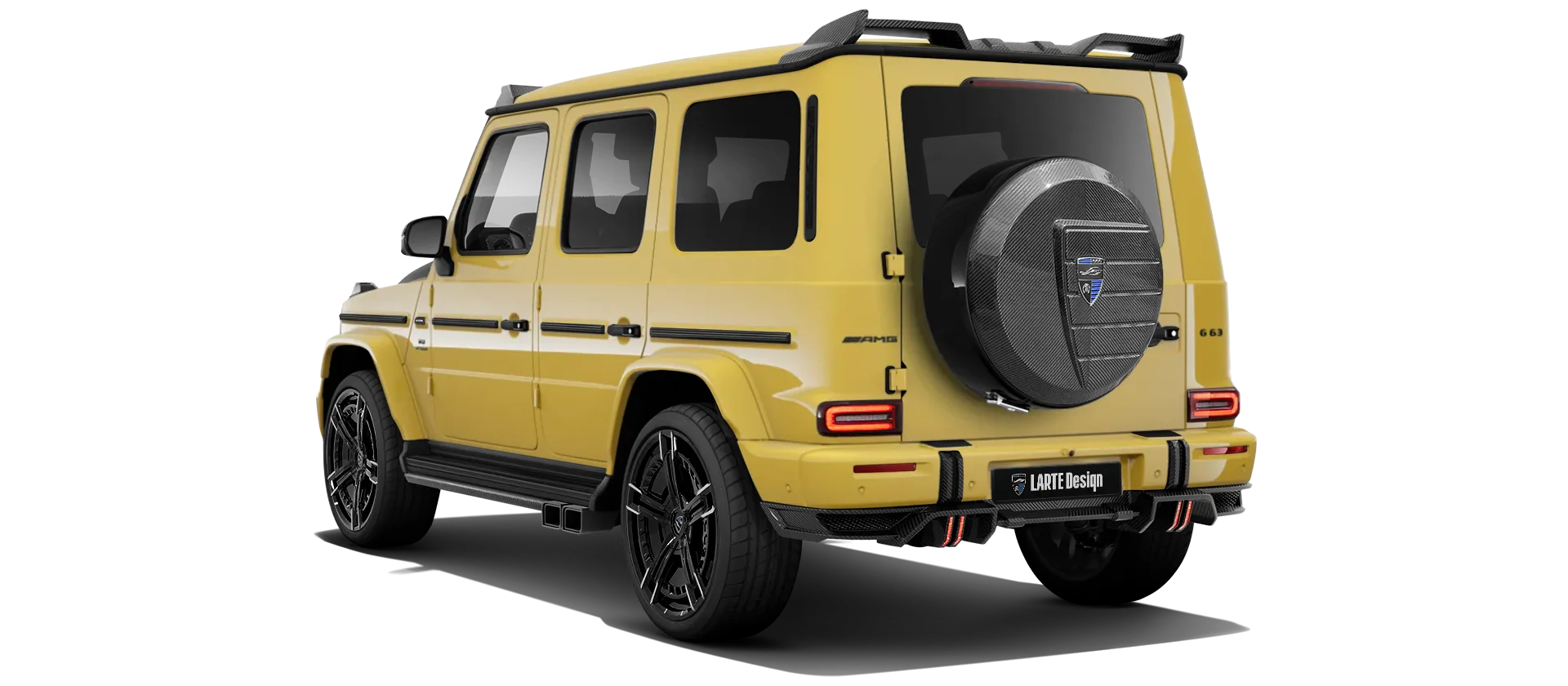 MERCEDES G 63 W463 FACELIFT 2024 - 2026 в цвете Sun Yellow с карбоновым тюнингом