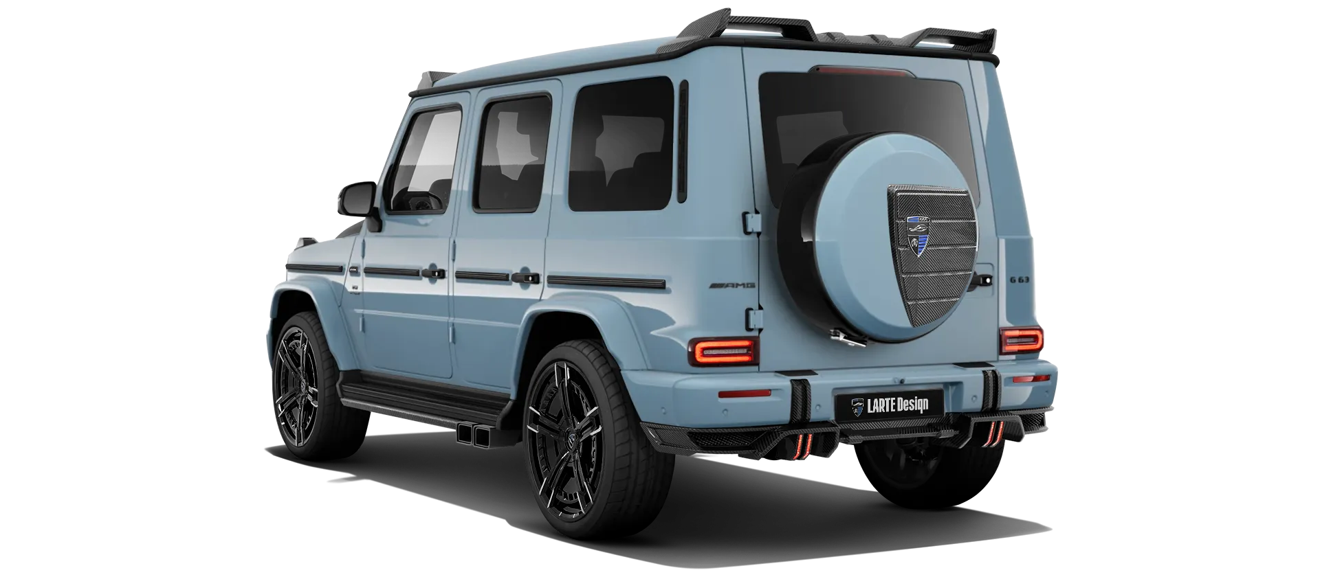 MERCEDES G 63 W463 FACELIFT 2024 - 2026 в цвете Vintage Blue с кастомным тюнингом