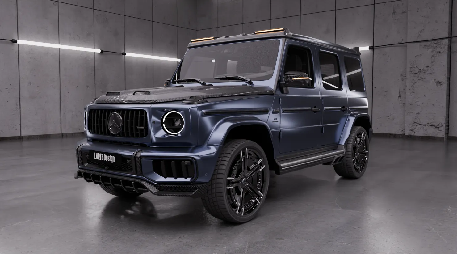 Перед под углом Mercedes AMG 63 G-Class W463 Facelift с кастомным обвесом