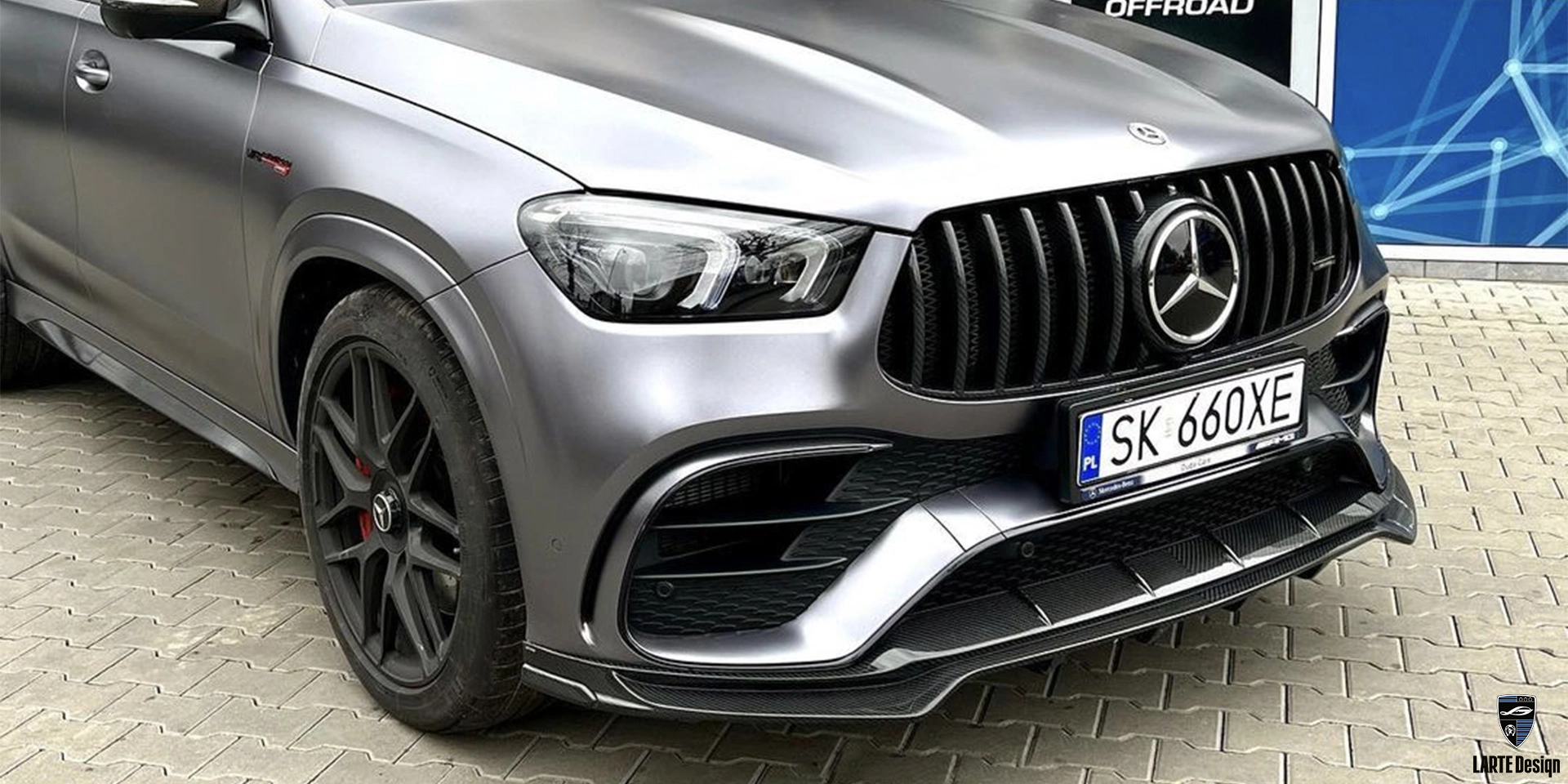 Заказать диффузор из карбона Addon для Mercedes-AMG GLE 63S 4MATIC V167 Selenite Grey металлик 2024