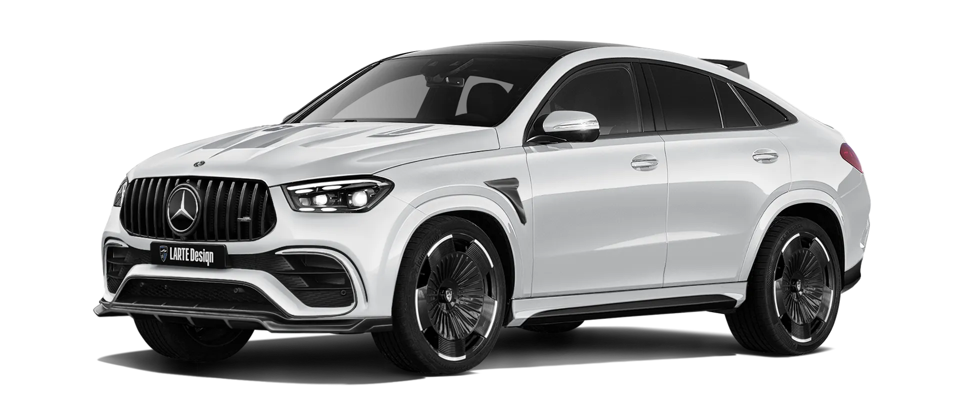 MERCEDES GLE COUPE 63 С167 FACELIFT 2023 - 2026 в цвете Diamond White с кастомным обвесом