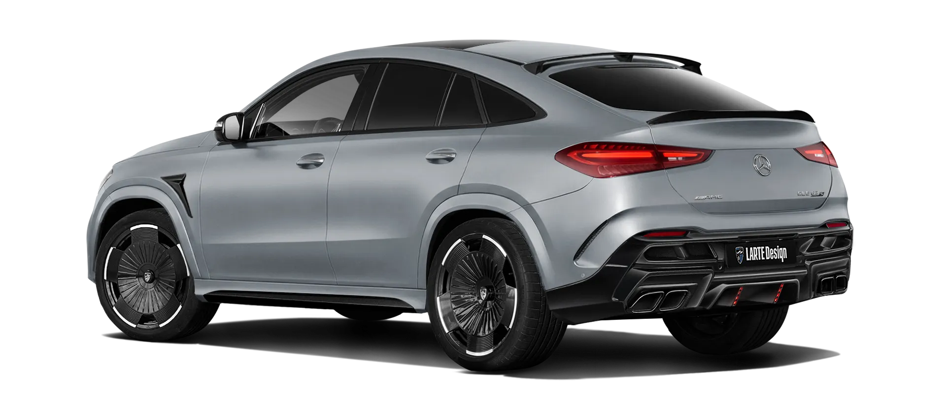 MERCEDES GLE COUPE 63 С167 FACELIFT 2023 - 2026 в цвете High Tech Silver Magno с кастомным тюнингом
