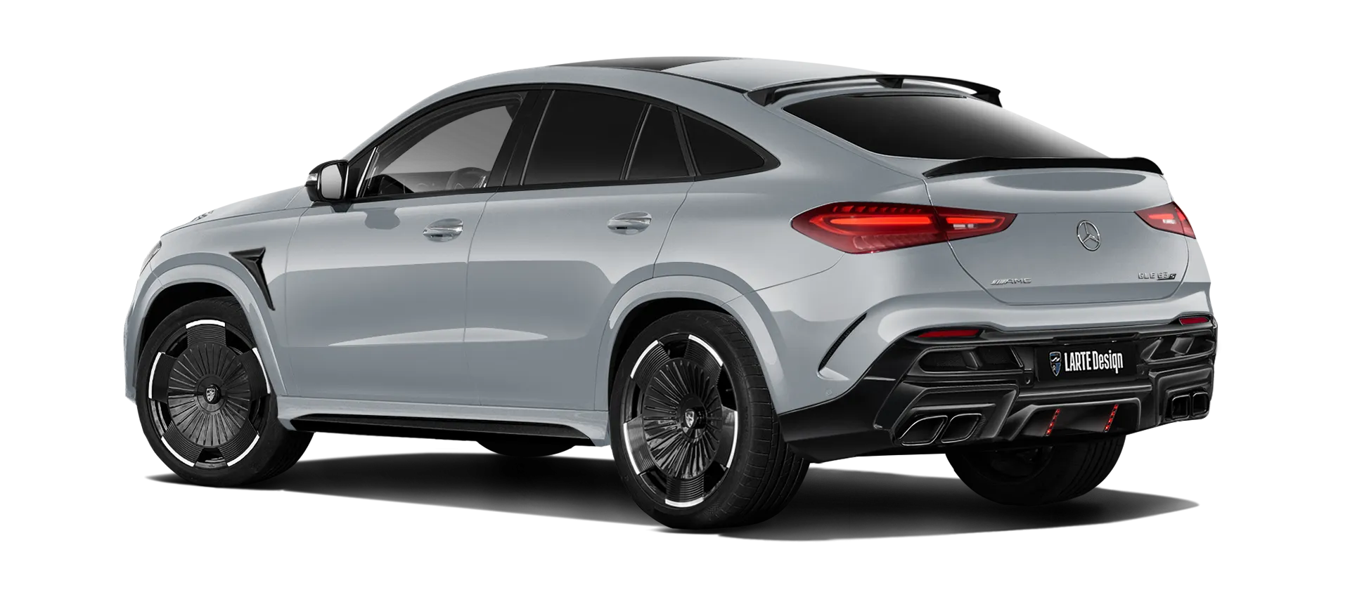 MERCEDES GLE COUPE 63 С167 FACELIFT 2023 - 2026 в цвете High Tech Silver с кастомным тюнингом