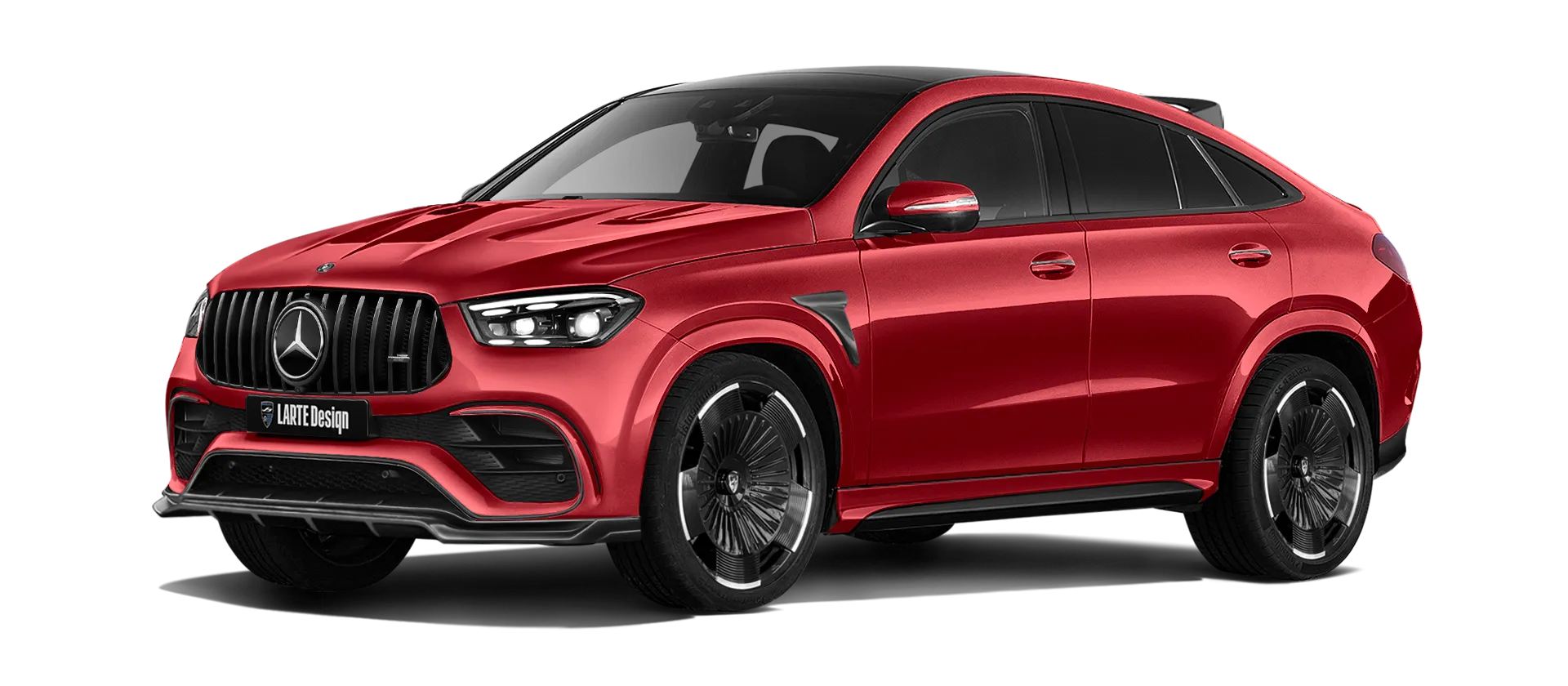 MERCEDES GLE COUPE 63 С167 FACELIFT 2023 - 2026 в цвете Hyacinthe Red с кастомным обвесом