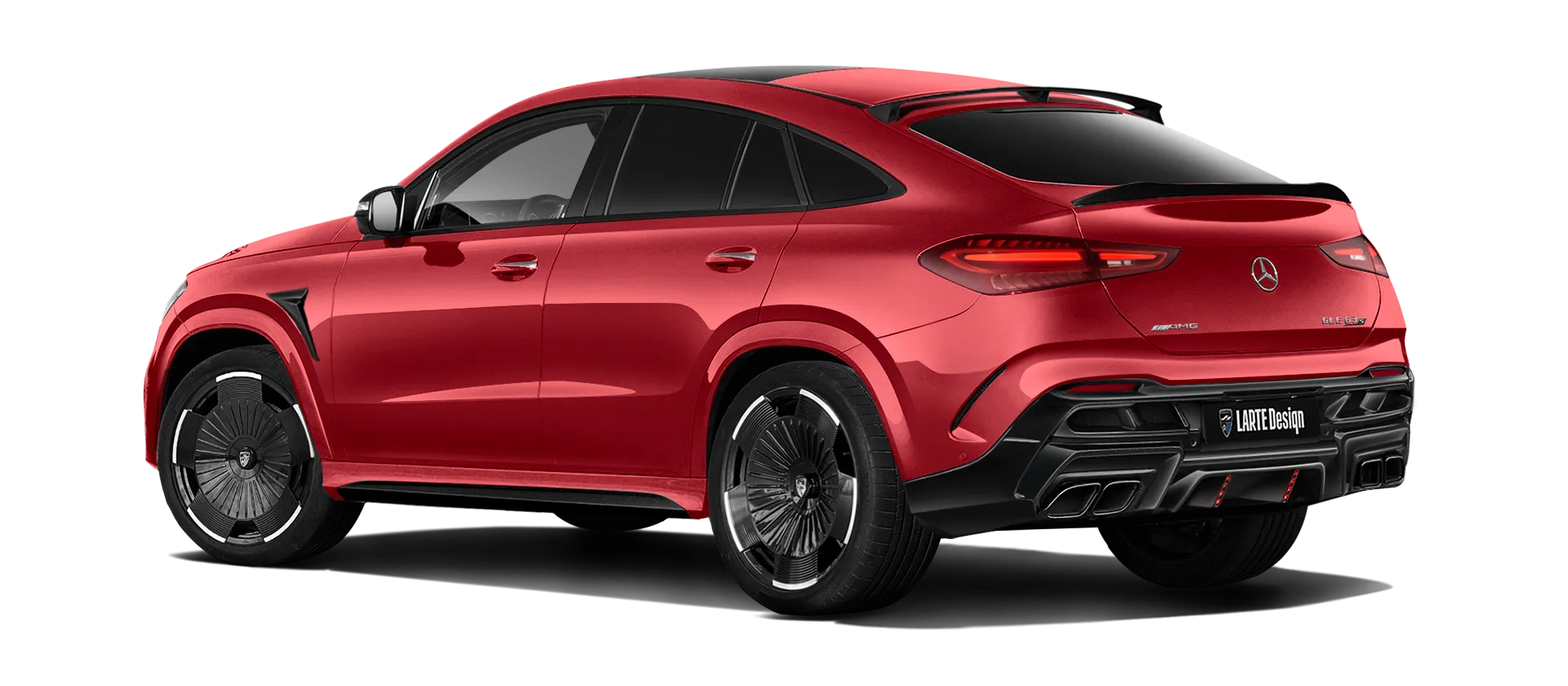 MERCEDES GLE COUPE 63 С167 FACELIFT 2023 - 2026 в цвете Hyacinthe Red с кастомным тюнингом
