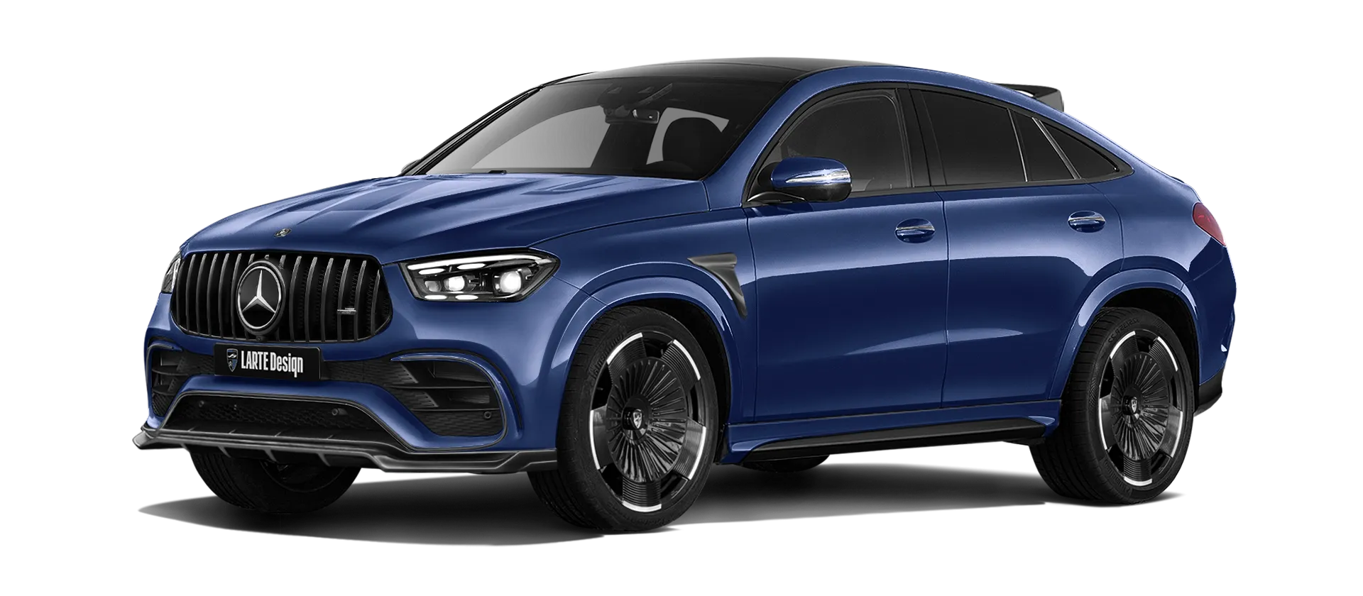 MERCEDES GLE COUPE 63 С167 FACELIFT 2023 - 2026 в цвете Mystic Blue с кастомным обвесом