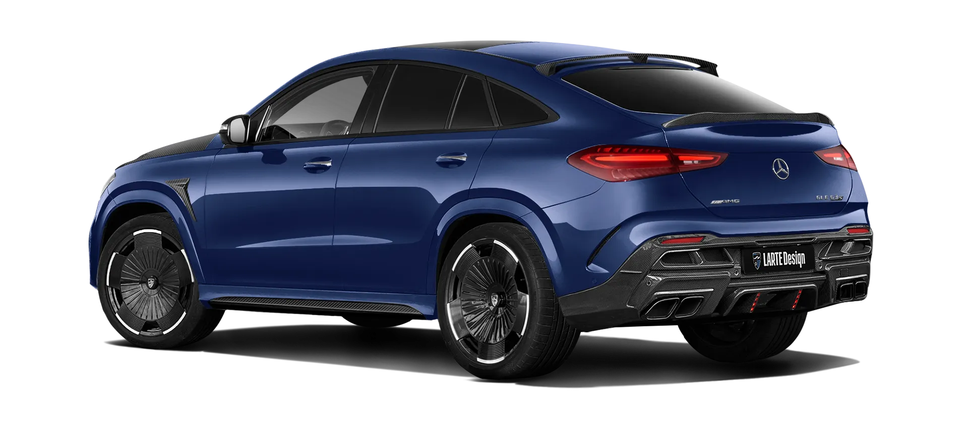 MERCEDES GLE COUPE 63 С167 FACELIFT 2023 - 2026 в цвете Mystic Blue с карбоновым тюнингом