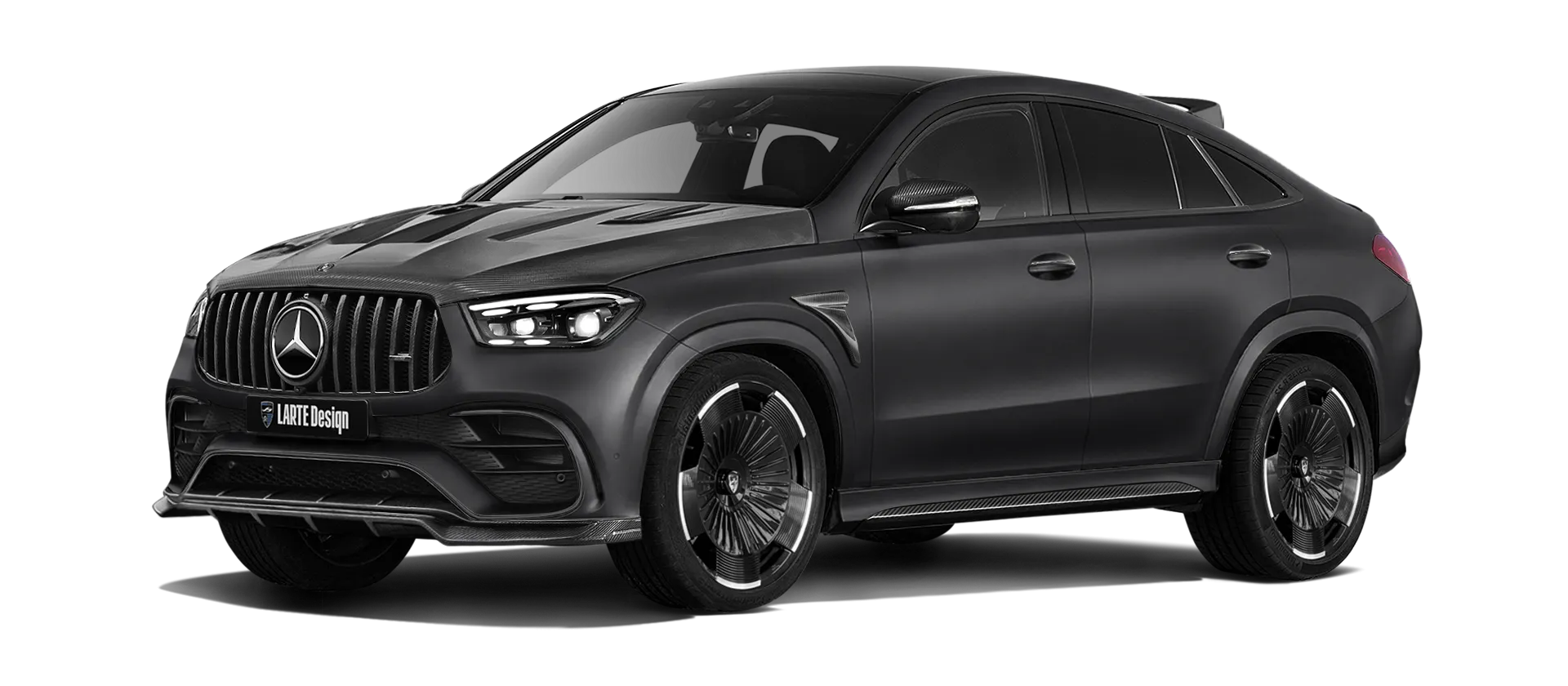 MERCEDES GLE COUPE 63 С167 FACELIFT 2023 - 2026 в цвете Obsidian Black Magno с карбоновым обвесом