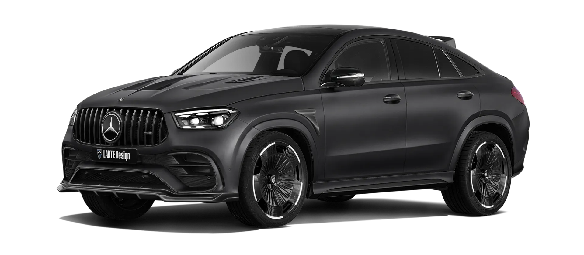 MERCEDES GLE COUPE 63 С167 FACELIFT 2023 - 2026 в цвете Obsidian Black Magno с кастомным обвесом