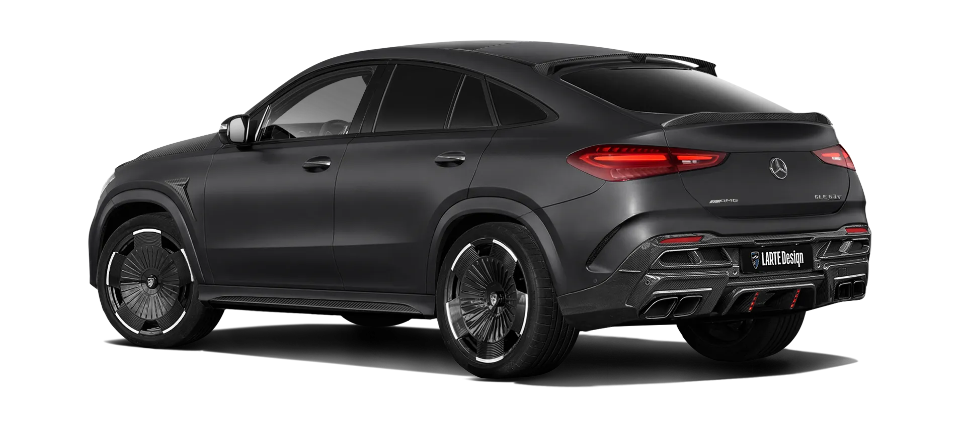 MERCEDES GLE COUPE 63 С167 FACELIFT 2023 - 2026 в цвете Obsidian Black Magno с карбоновым тюнингом