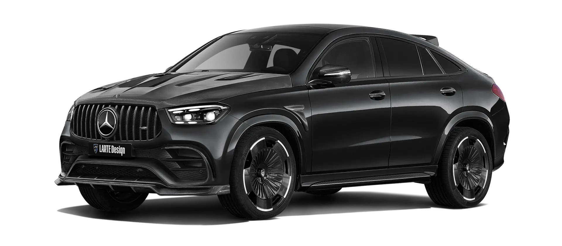 MERCEDES GLE COUPE 63 С167 FACELIFT 2023 - 2026 в цвете Obsidian Black с карбоновым обвесом