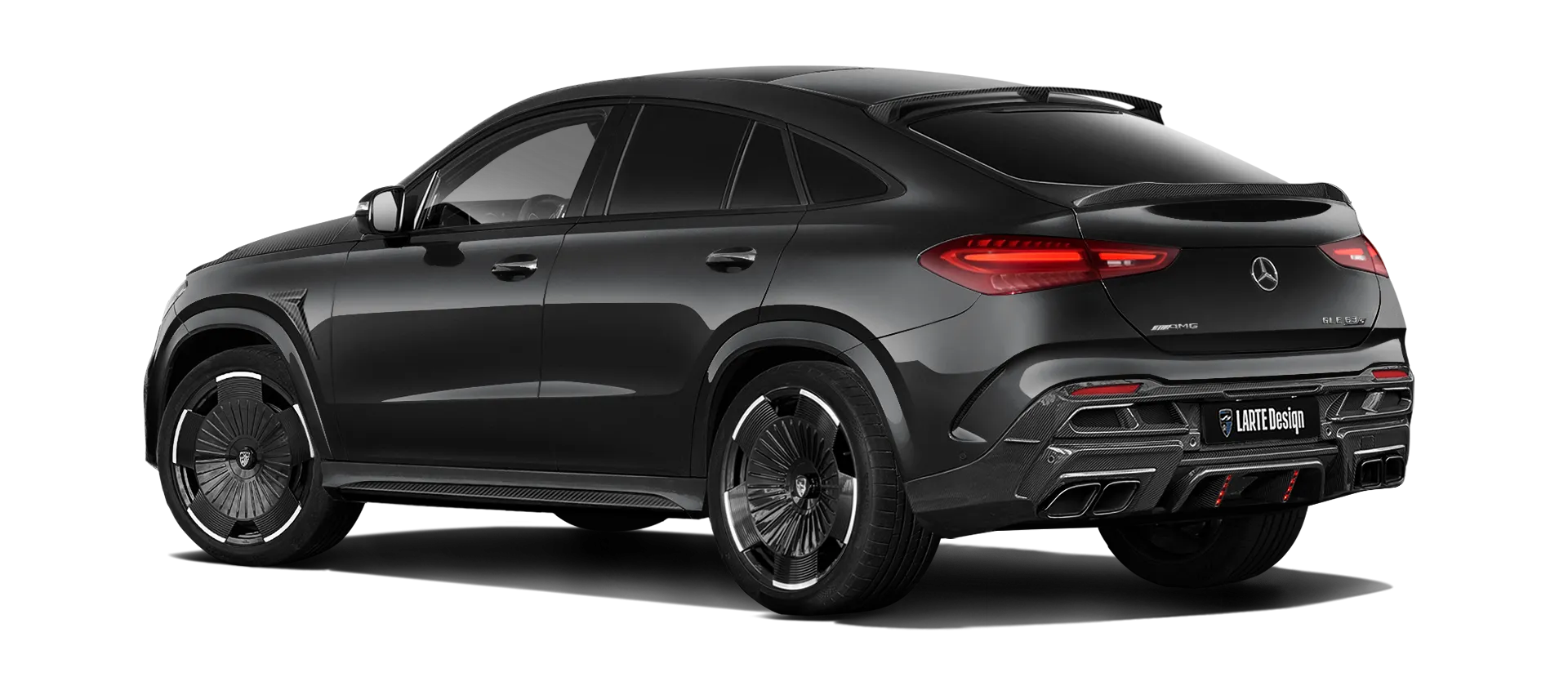 MERCEDES GLE COUPE 63 С167 FACELIFT 2023 - 2026 в цвете Obsidian Black с карбоновым тюнингом