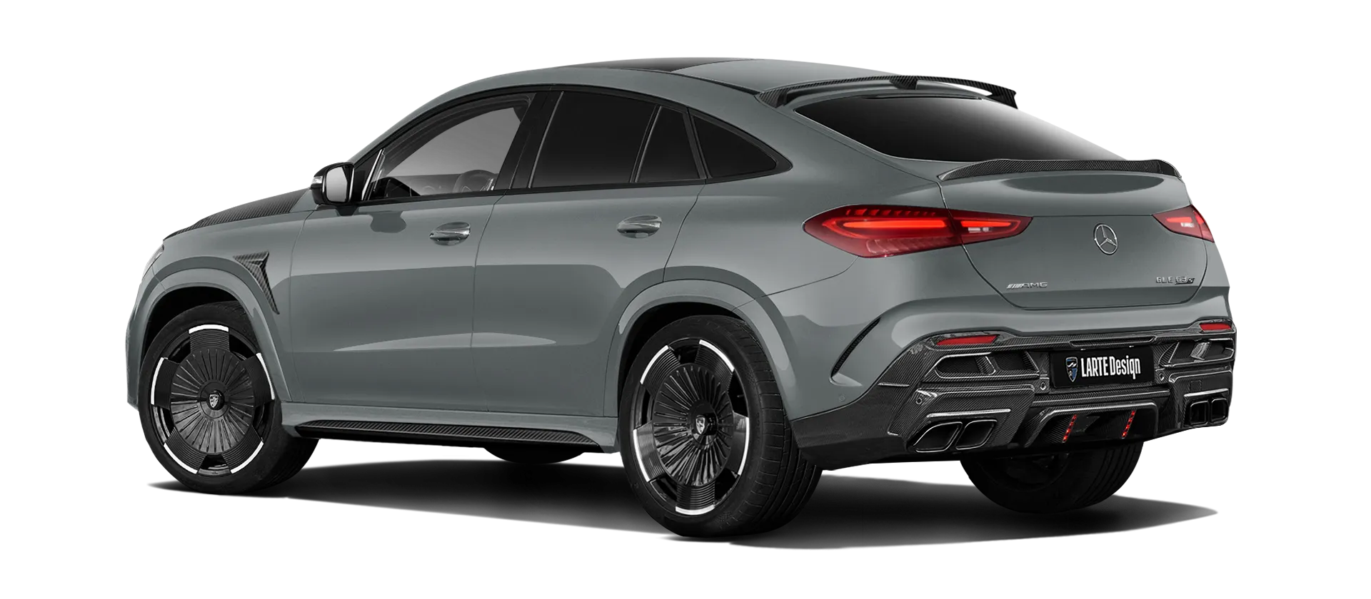 MERCEDES GLE COUPE 63 С167 FACELIFT 2023 - 2026 в цвете Silicon Grey с карбоновым тюнингом