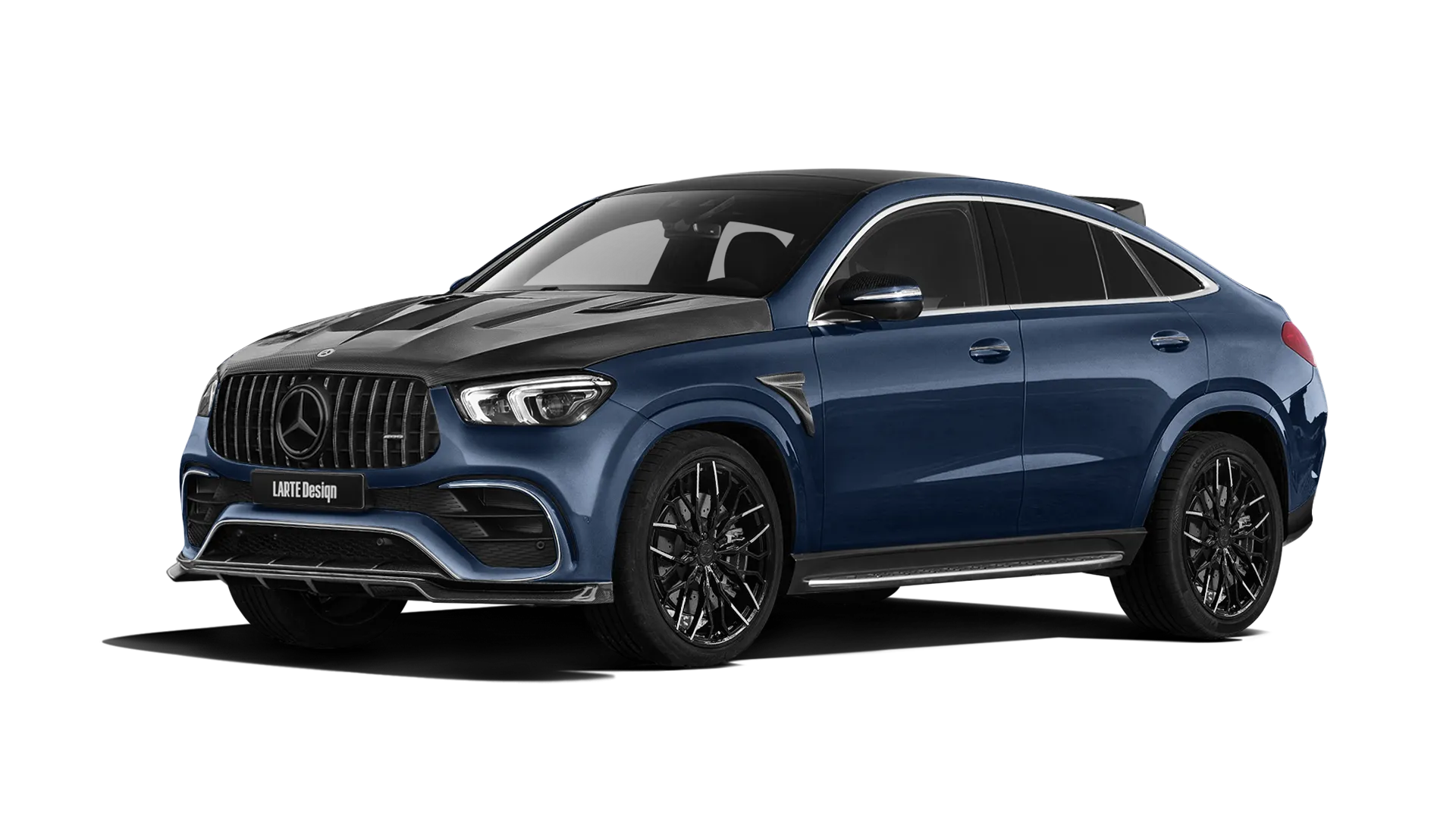 MERCEDES GLE COUPE 63 C167 2019 - 2023 в цвете Cavansite Blue с карбоновым обвесом