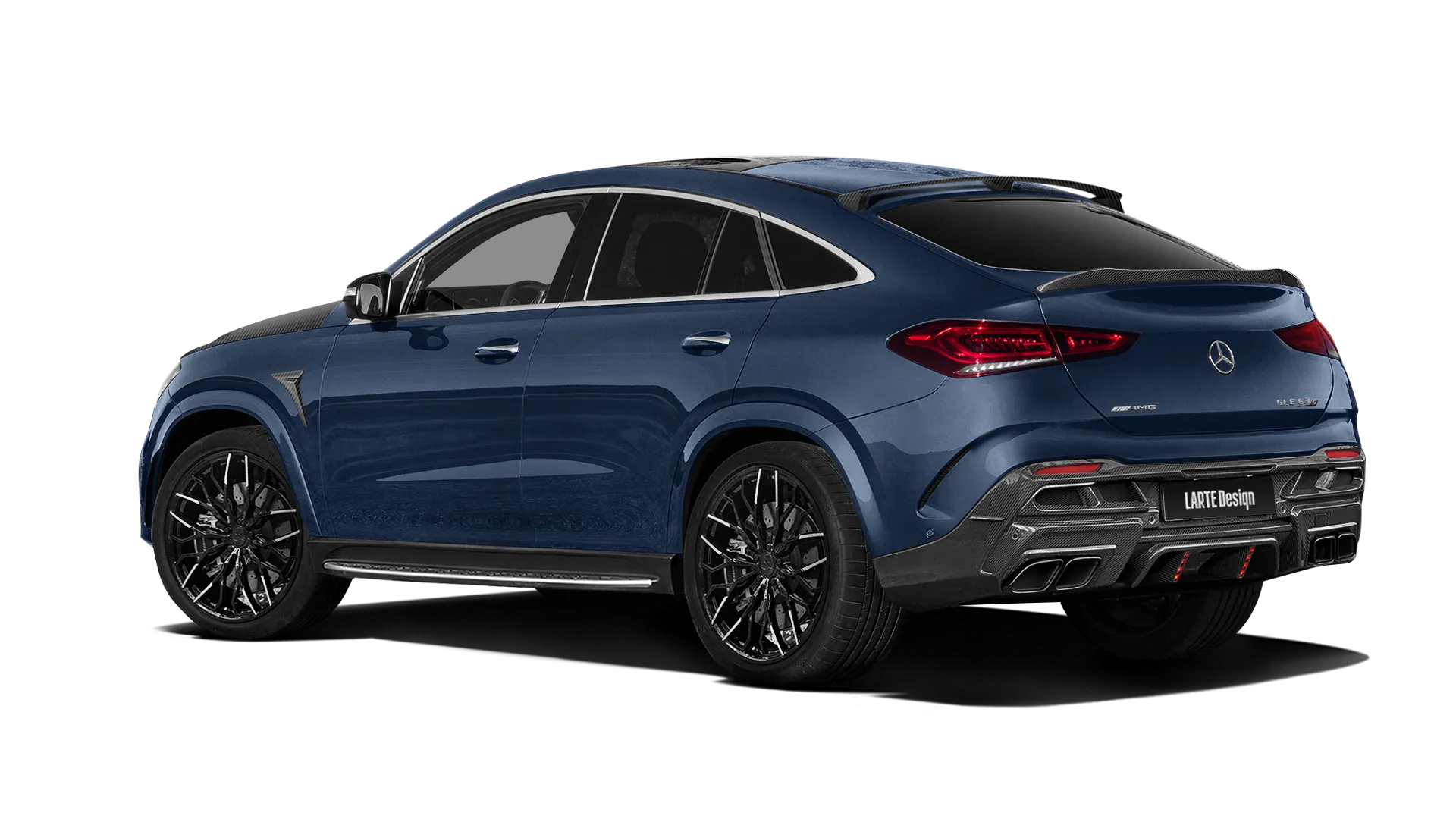 MERCEDES GLE COUPE 63 C167 2019 - 2023 в цвете Cavansite Blue с карбоновым тюнингом