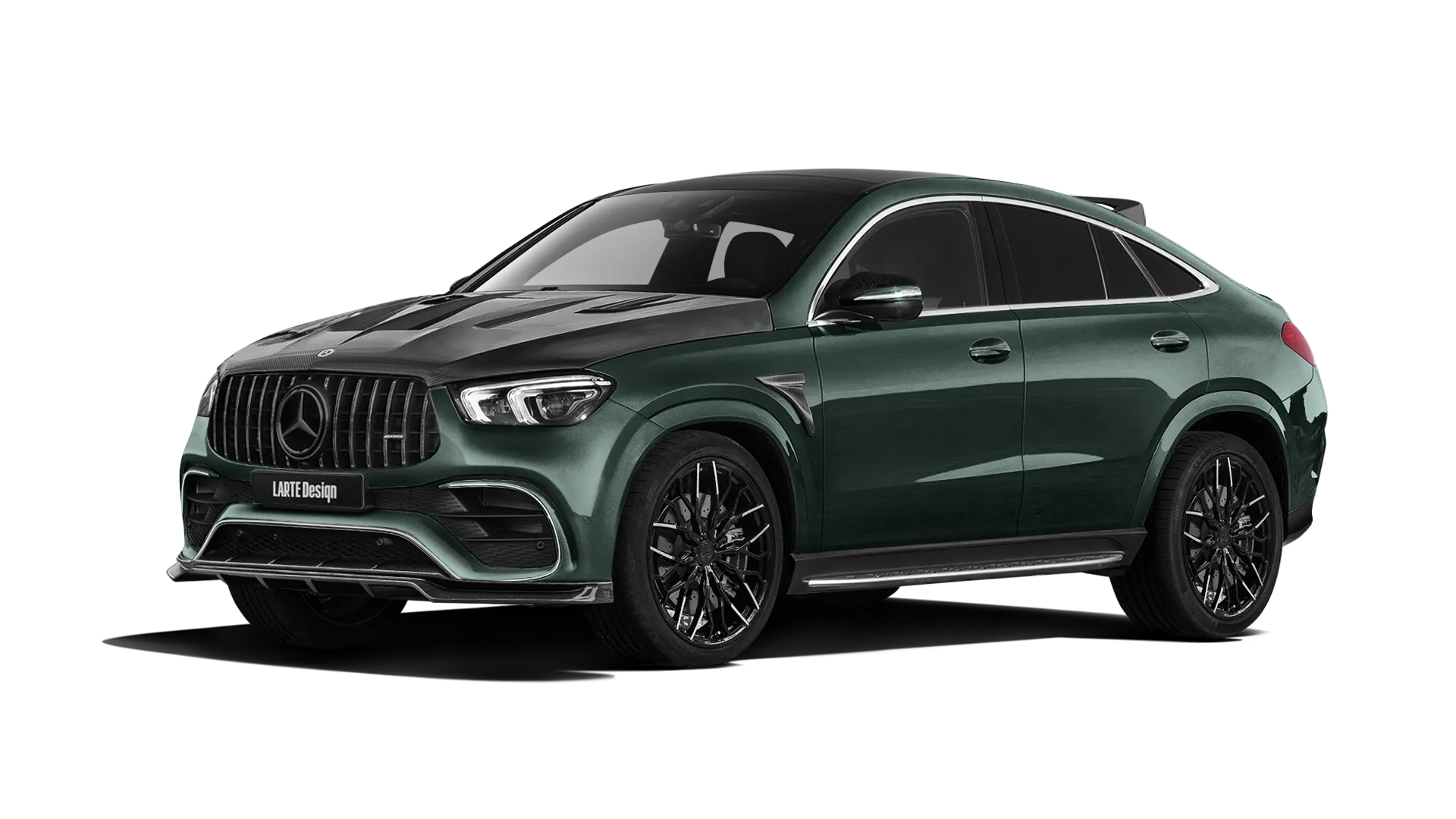 MERCEDES GLE COUPE 63 C167 2019 - 2023 в цвете Emerald Green с карбоновым обвесом