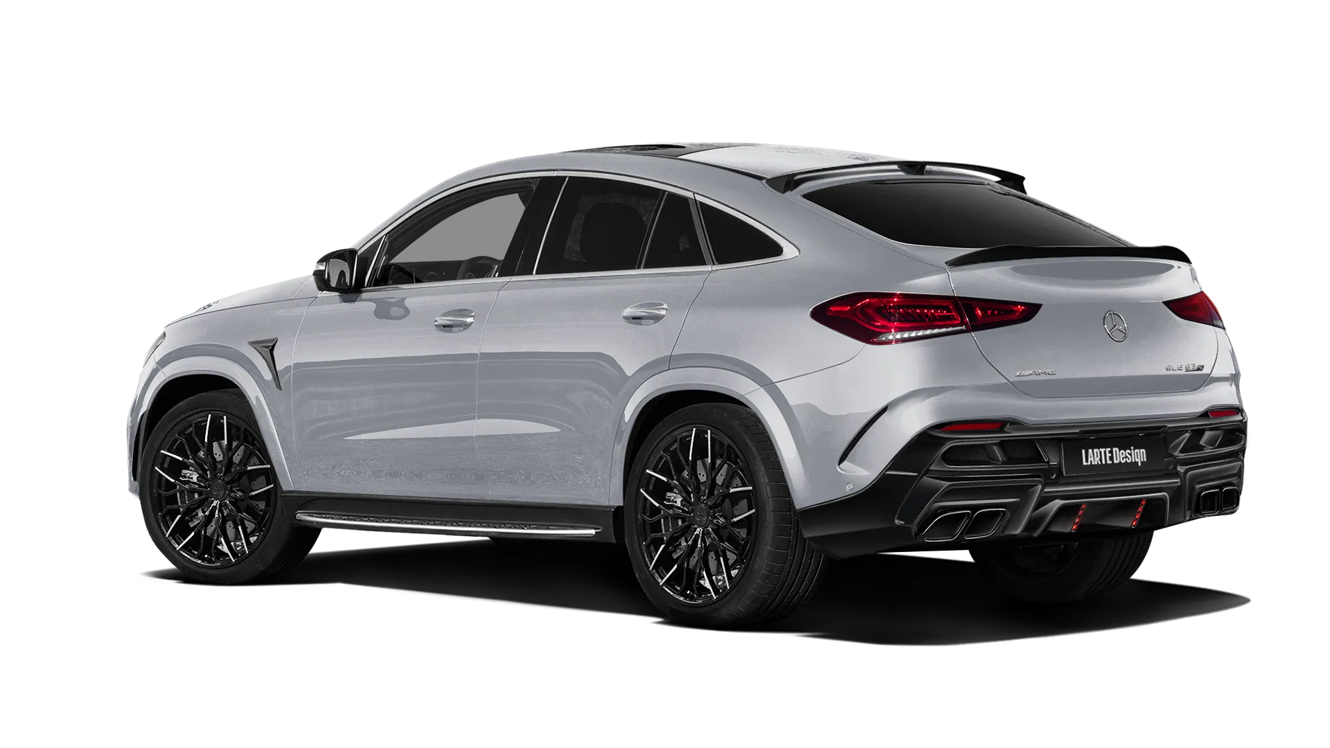 MERCEDES GLE COUPE 63 C167 2019 - 2023 в цвете High Tech Silver с кастомным тюнингом