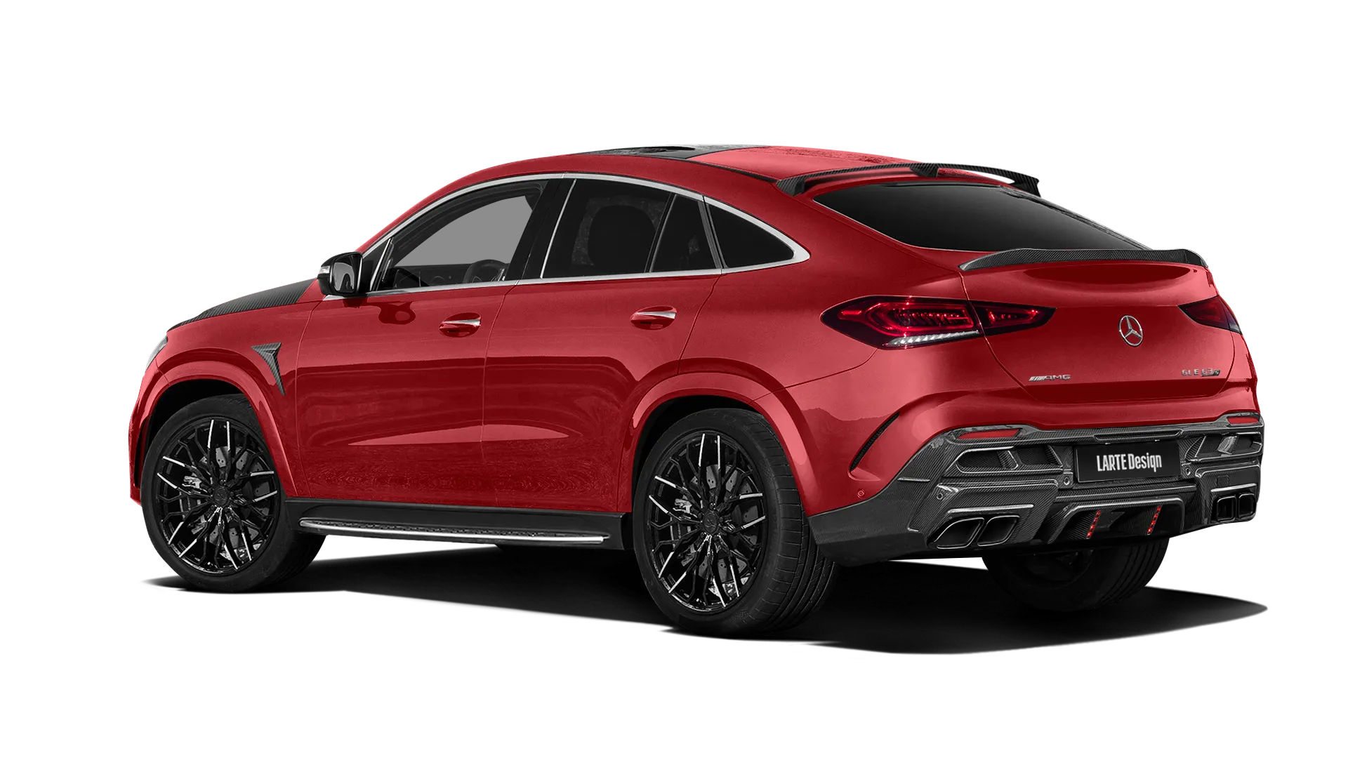 MERCEDES GLE COUPE 63 C167 2019 - 2023 в цвете Hyacinthe Red с карбоновым тюнингом