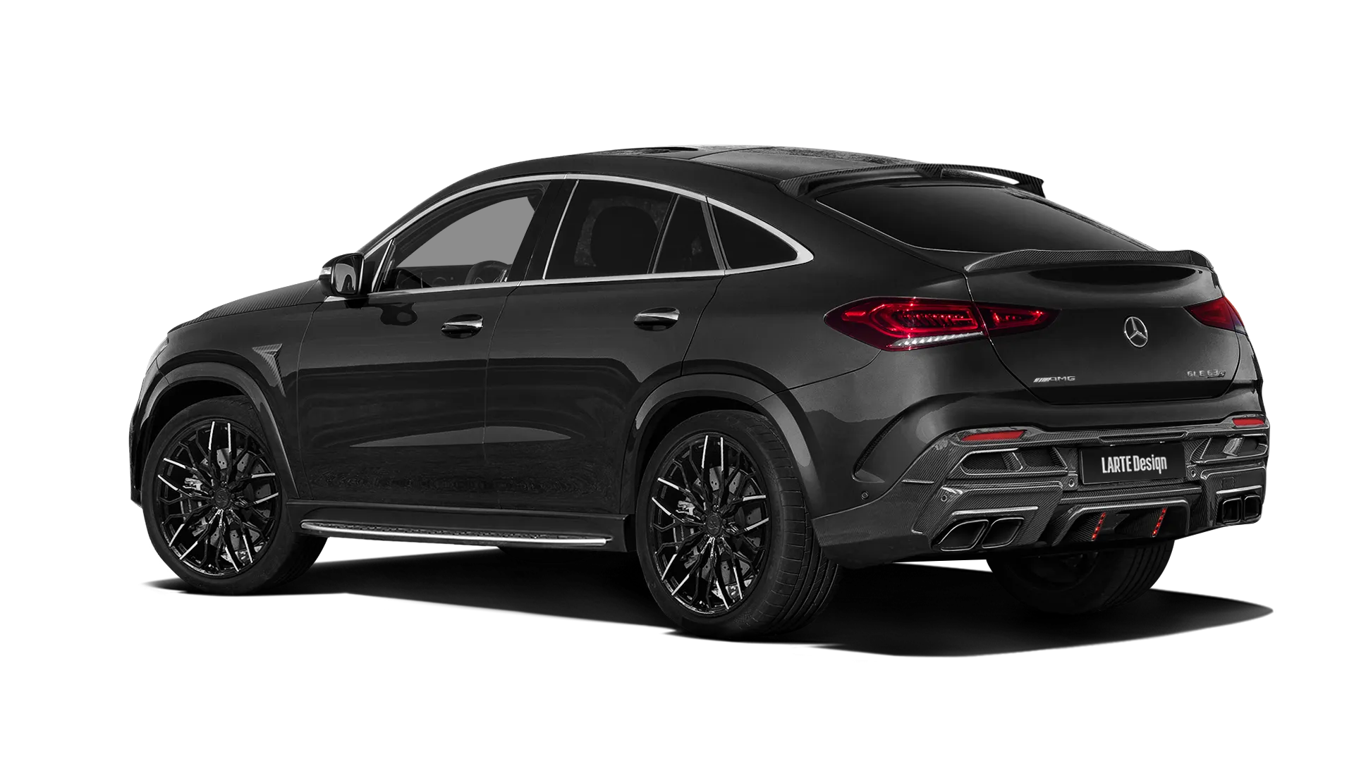 MERCEDES GLE COUPE 63 C167 2019 - 2023 в цвете Obsidian Black с карбоновым тюнингом