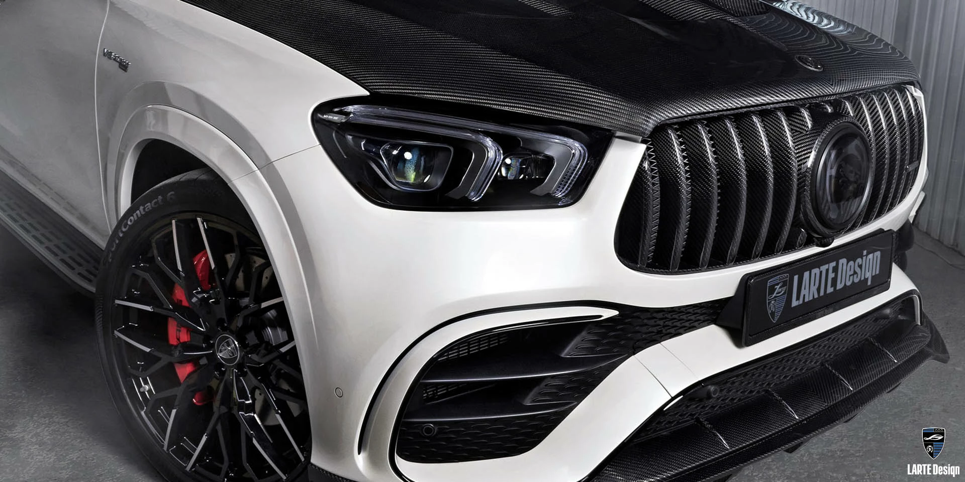 Купить сплиттер переднего бампера из углеродного волокна для Mercedes-Benz GLE Coupe 63 S 4MATIC+ С167 MANUFAKTUR Diamond White metallic
