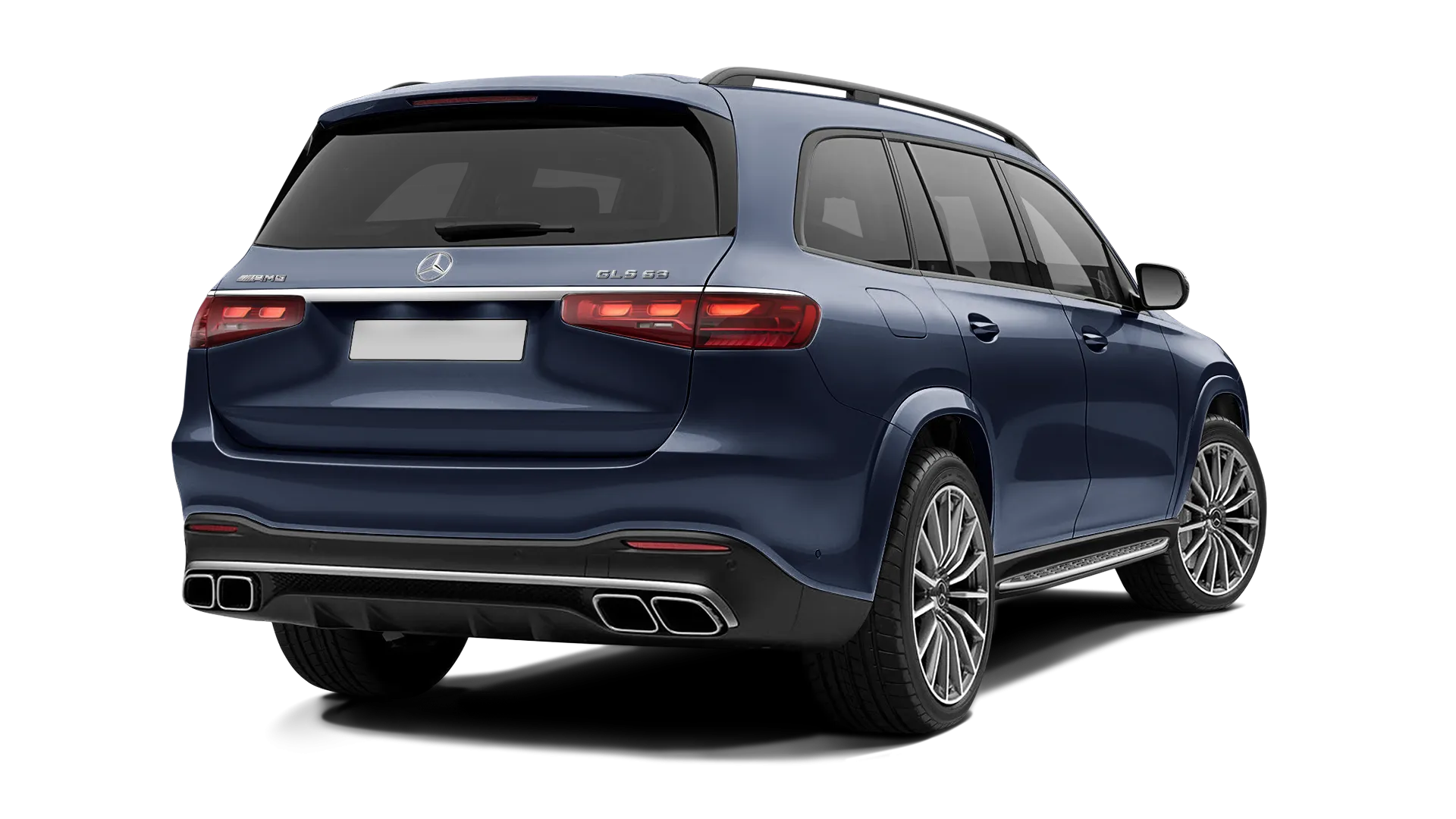 Mercedes AMG 63 GLS X167 Facelift стоковый, цвет Cavansite Blue