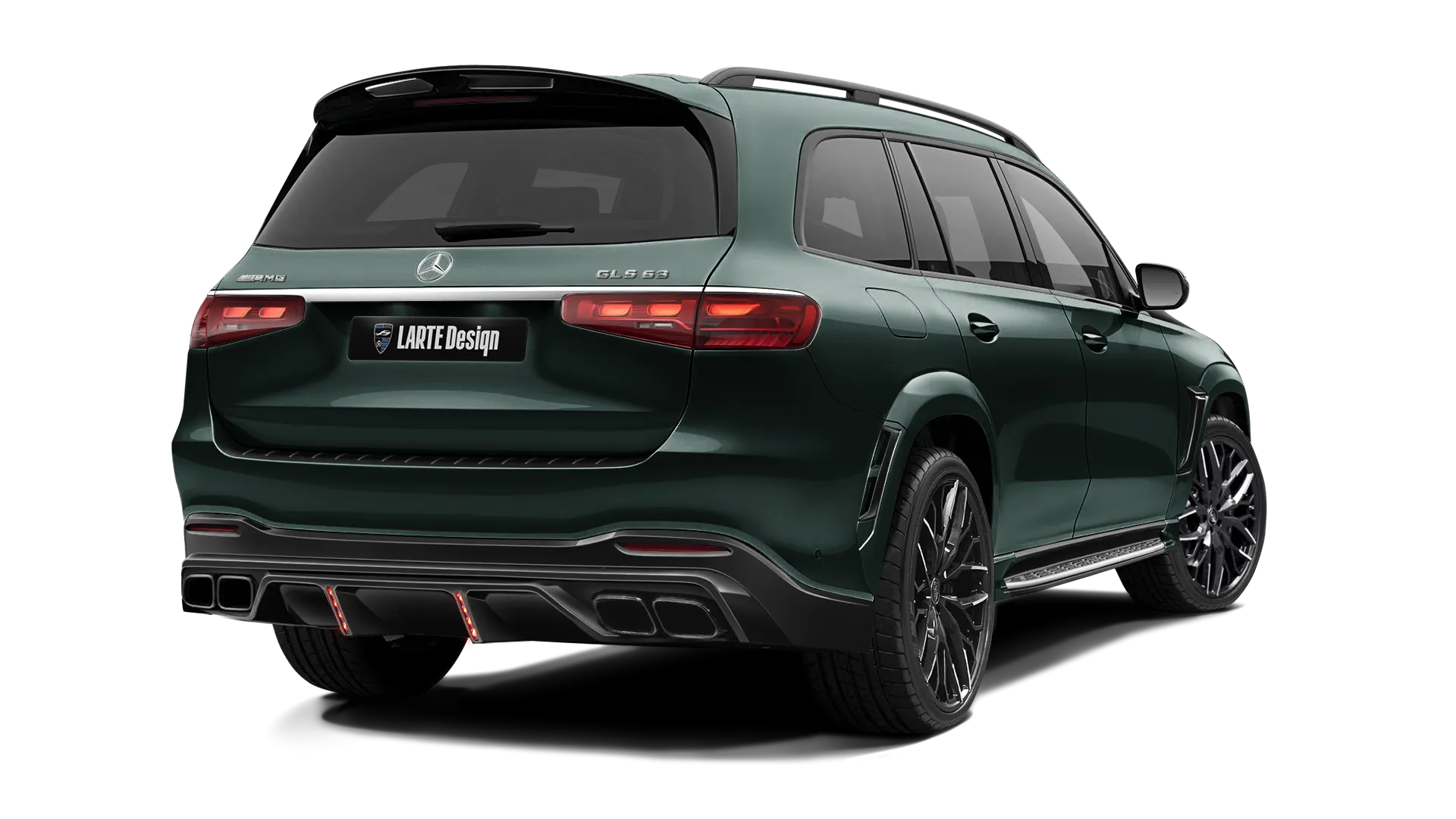 Mercedes AMG 63 GLS X167 Facelift в цвете Emerald Green с кастомным тюнингом
