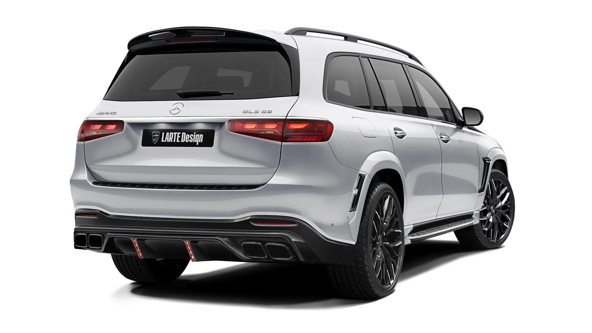 Mercedes AMG 63 GLS X167 Facelift в цвете High Tech Silver с кастомным тюнингом
