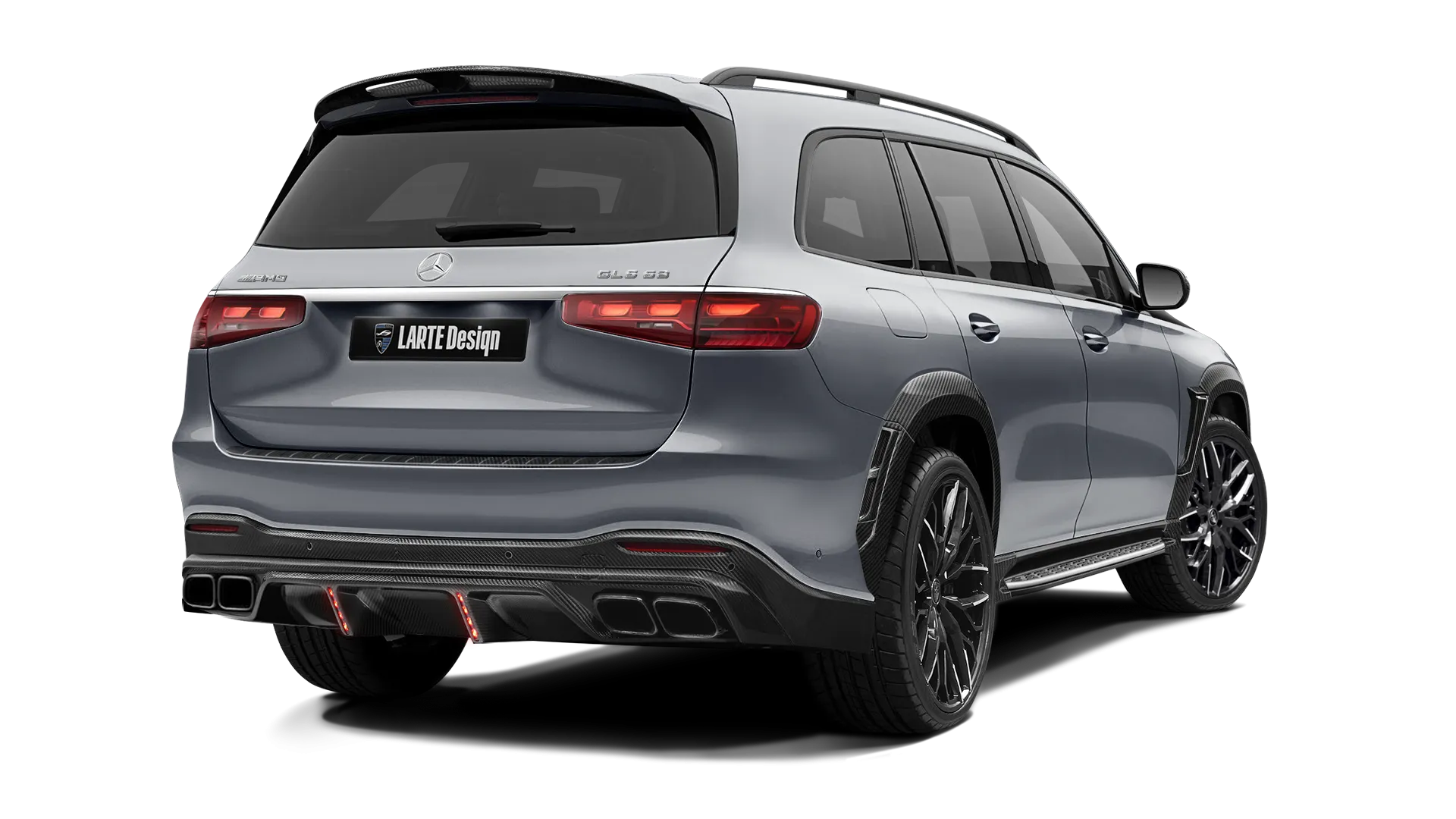 Mercedes AMG 63 GLS X167 Facelift в цвете Selenite Grey с карбоновым тюнингом