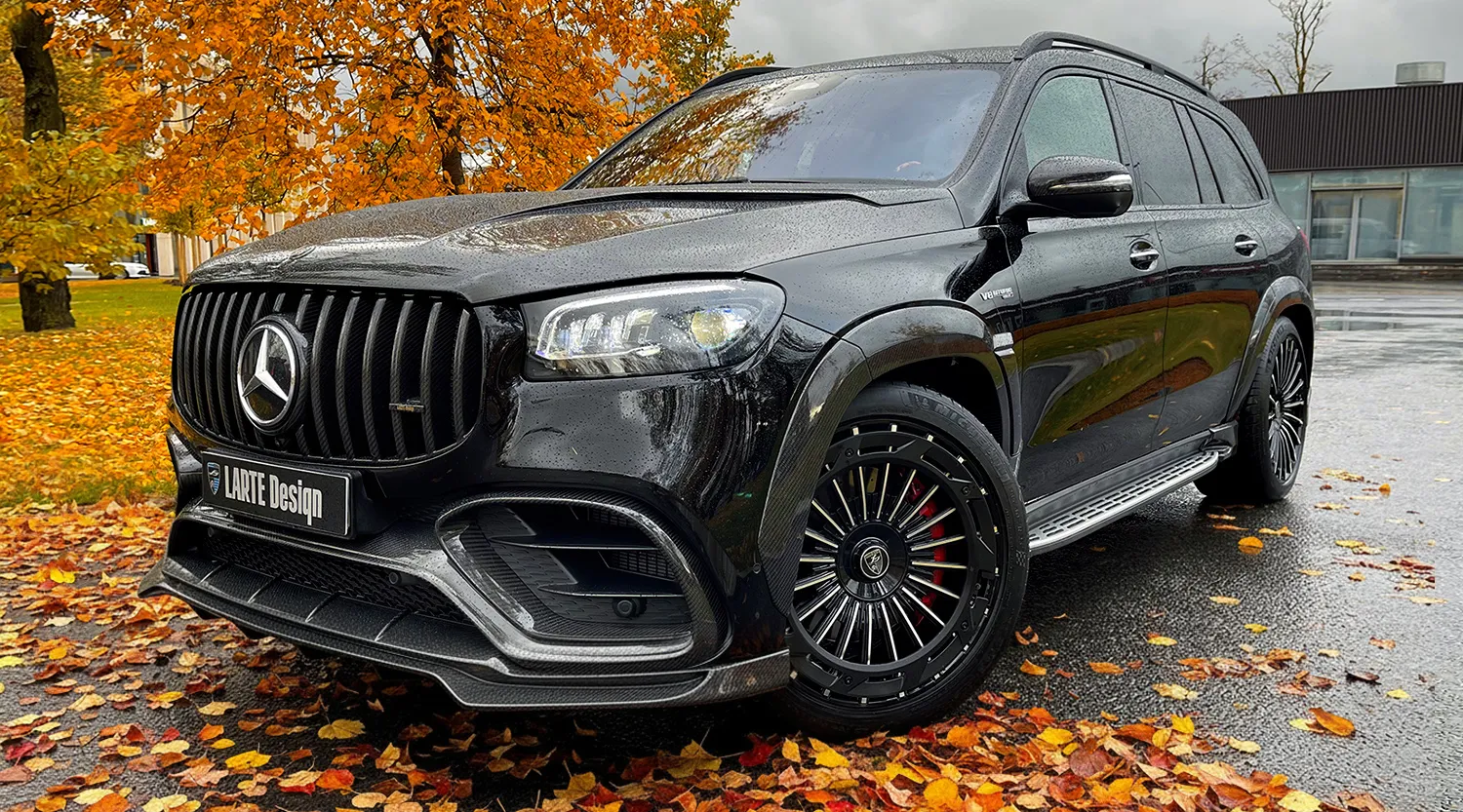 Перед под углом Mercedes AMG 63 GLS X167 Facelift с кастомным обвесом