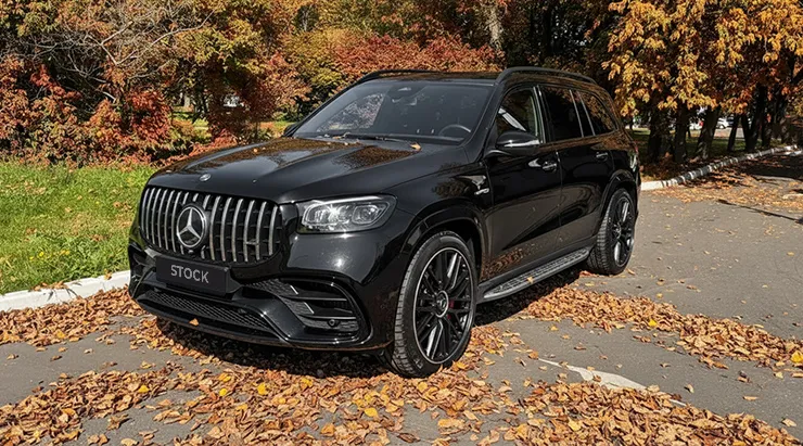 Перед под углом Mercedes AMG 63 GLS X167 Facelift с кастомным обвесом