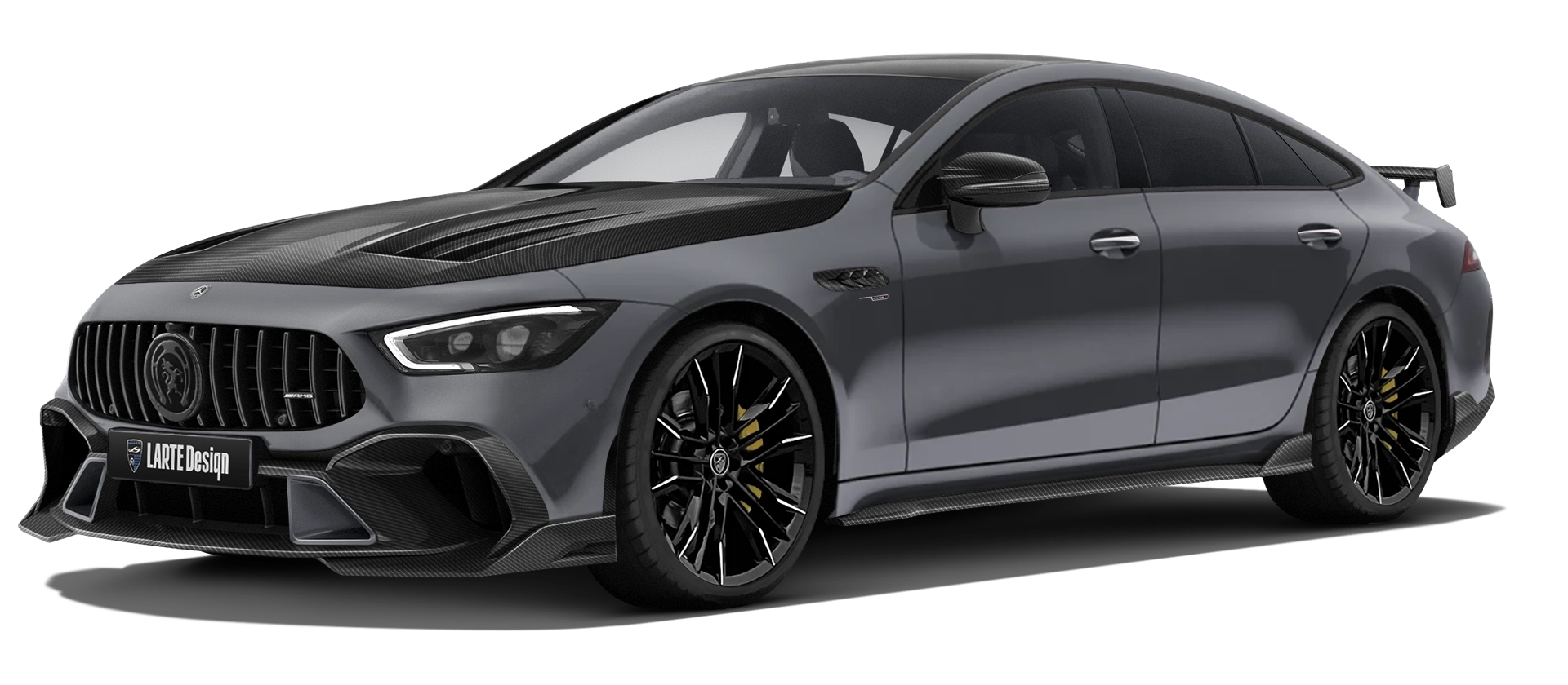 MERCEDES GT 53 X290 FACELIFT 2024 - 2026 в цвете Classic Grey с карбоновым обвесом