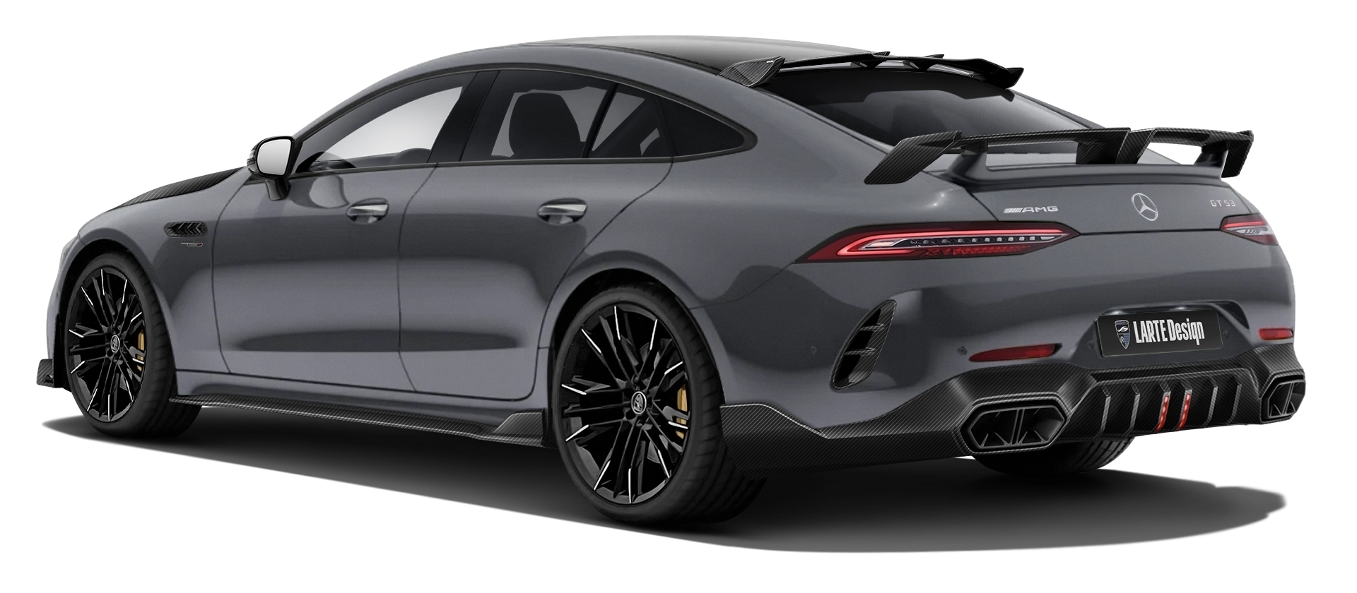 MERCEDES GT 53 X290 FACELIFT 2024 - 2026 в цвете Classic Grey с карбоновым тюнингом