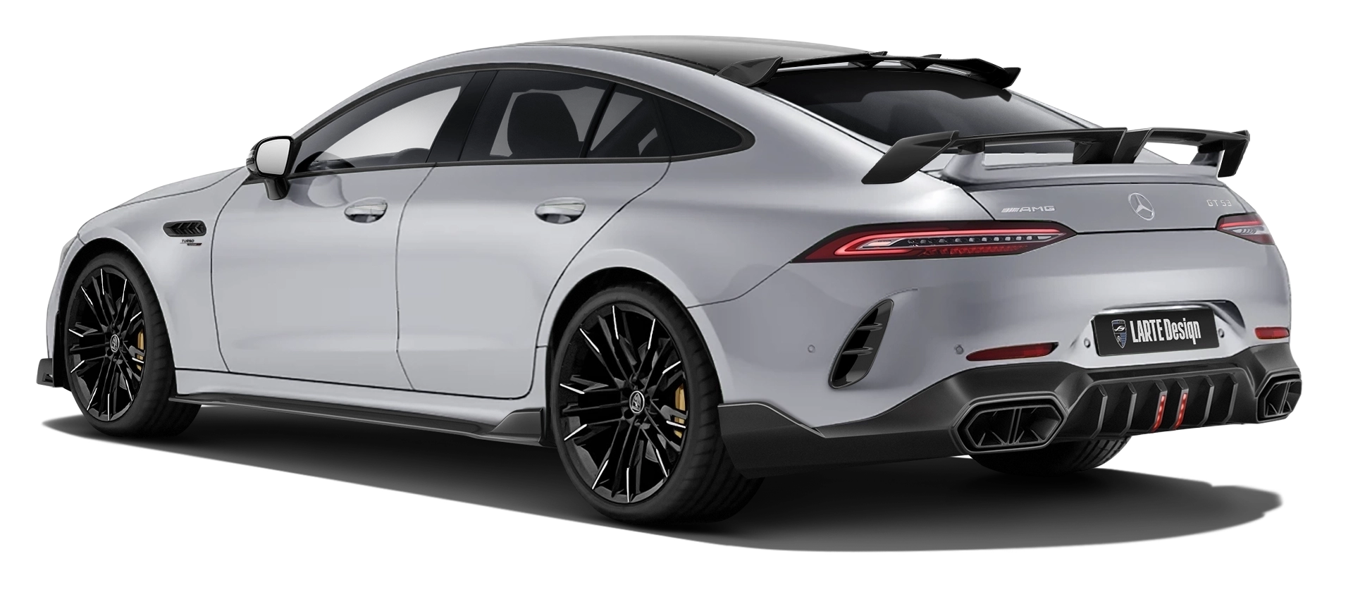 MERCEDES GT 53 X290 FACELIFT 2024 - 2026 в цвете Hitech Silver с кастомным тюнингом