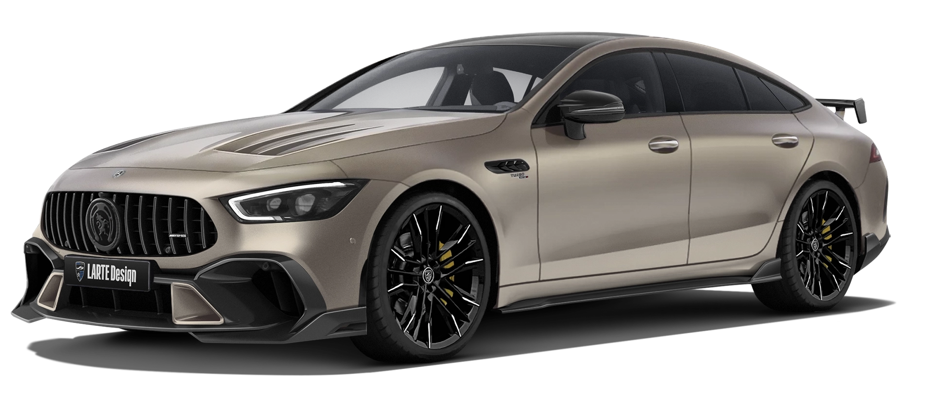 MERCEDES GT 53 X290 FACELIFT 2024 - 2026 в цвете Kalahari Gold Magno с кастомным обвесом