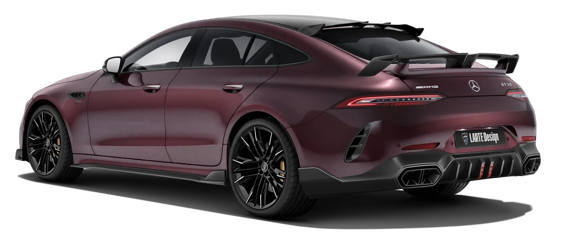 MERCEDES GT 53 X290 FACELIFT 2024 - 2026 в цвете Rubellite Red с кастомным тюнингом