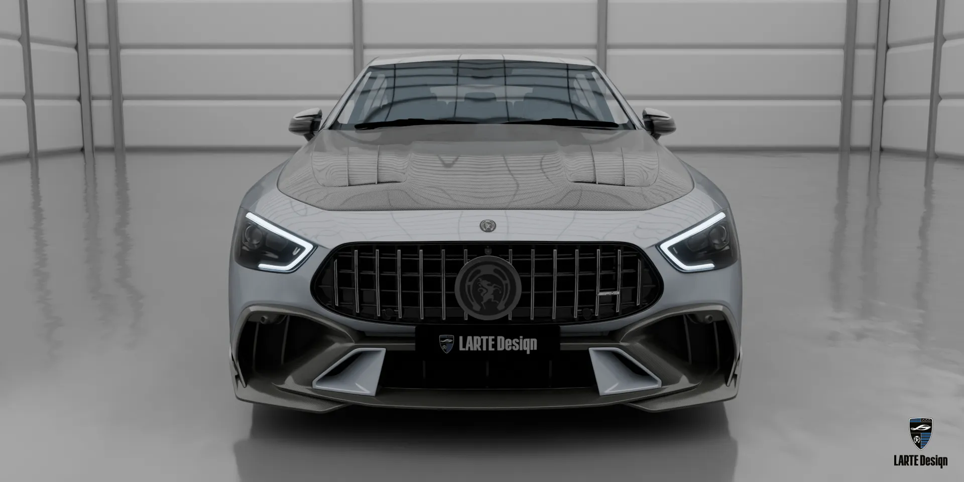 Mercedes GT AMG 53 Facelift 2026 года – обвес с брутальным, агрессивным стилем