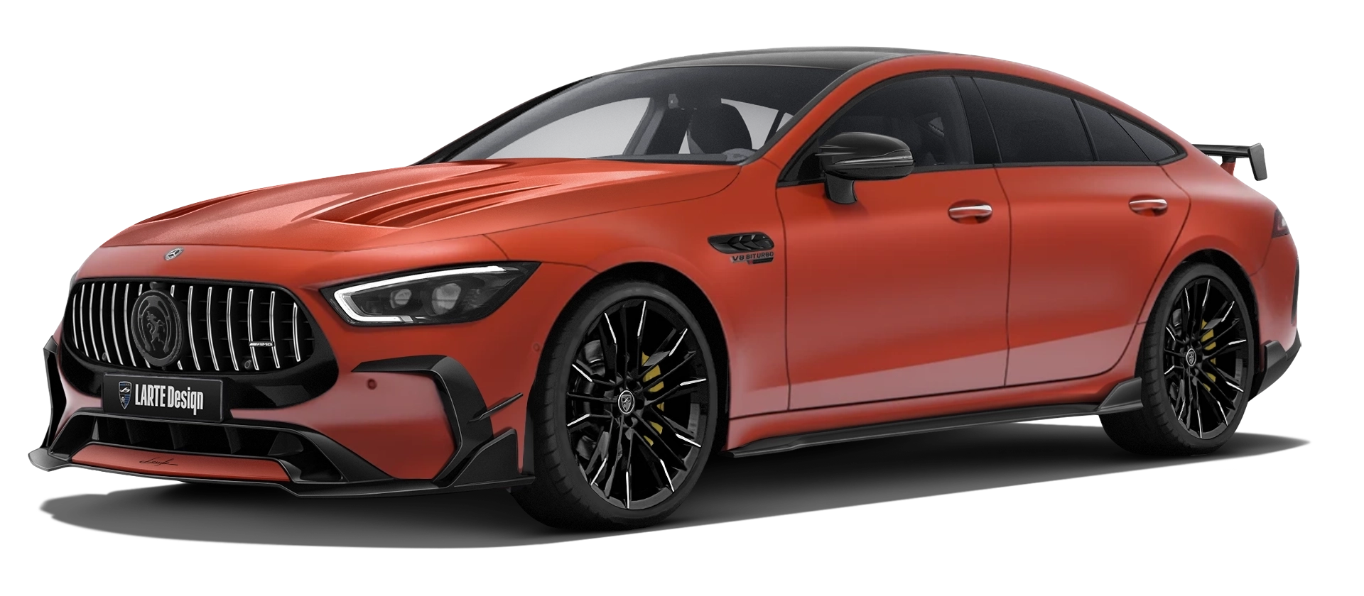 MERCEDES GT 63 X290 FACELIFT 2024 - 2026 в цвете Copper Orange Magno с кастомным обвесом