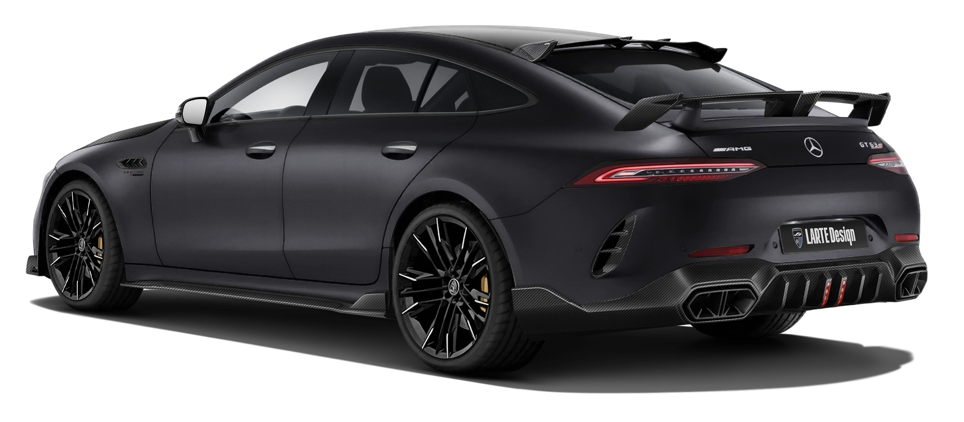 MERCEDES GT 63 X290 FACELIFT 2024 - 2026 в цвете Graphite Grey с карбоновым тюнингом